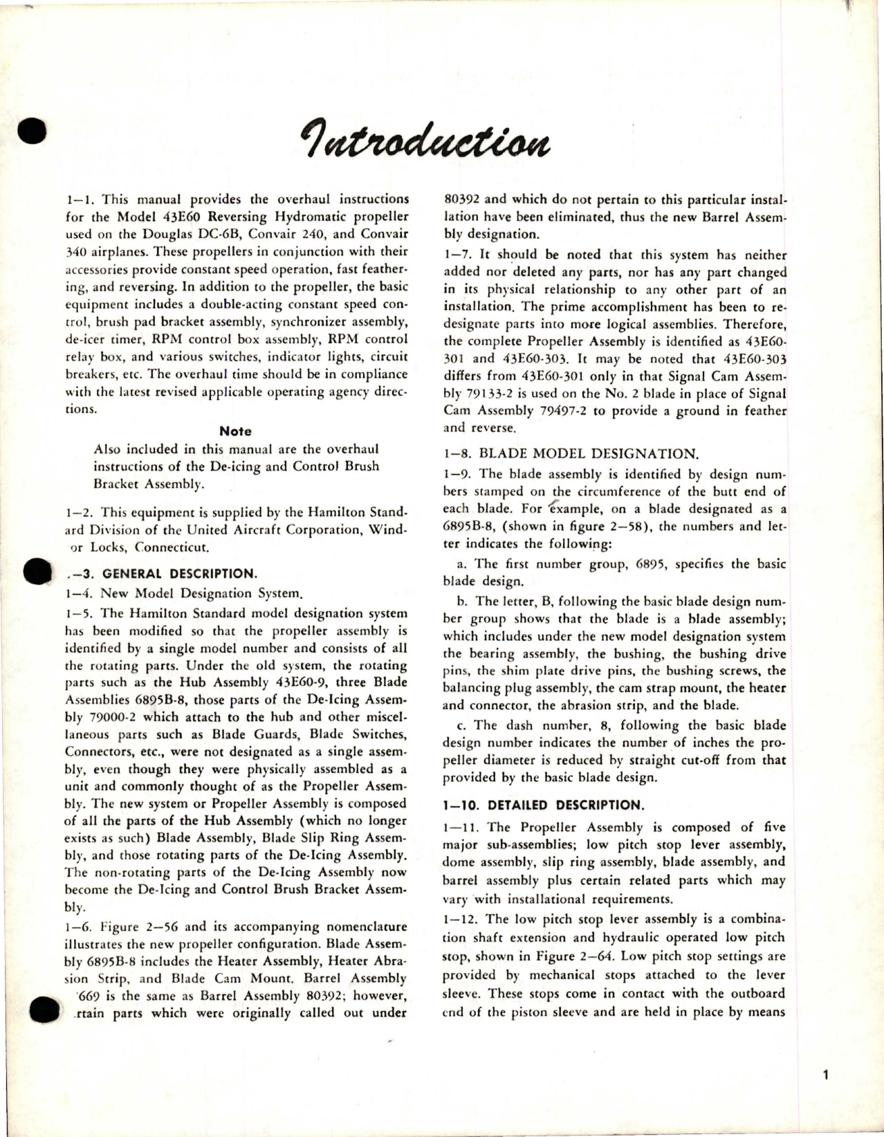 Sample page 7 from AirCorps Library document: Overhaul Manual for Hydromatic Reversing Propellers - Model 43E60