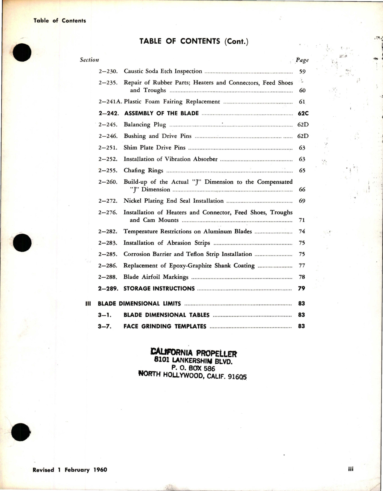 Sample page 5 from AirCorps Library document: Overhaul Manual for Aluminum Blade 