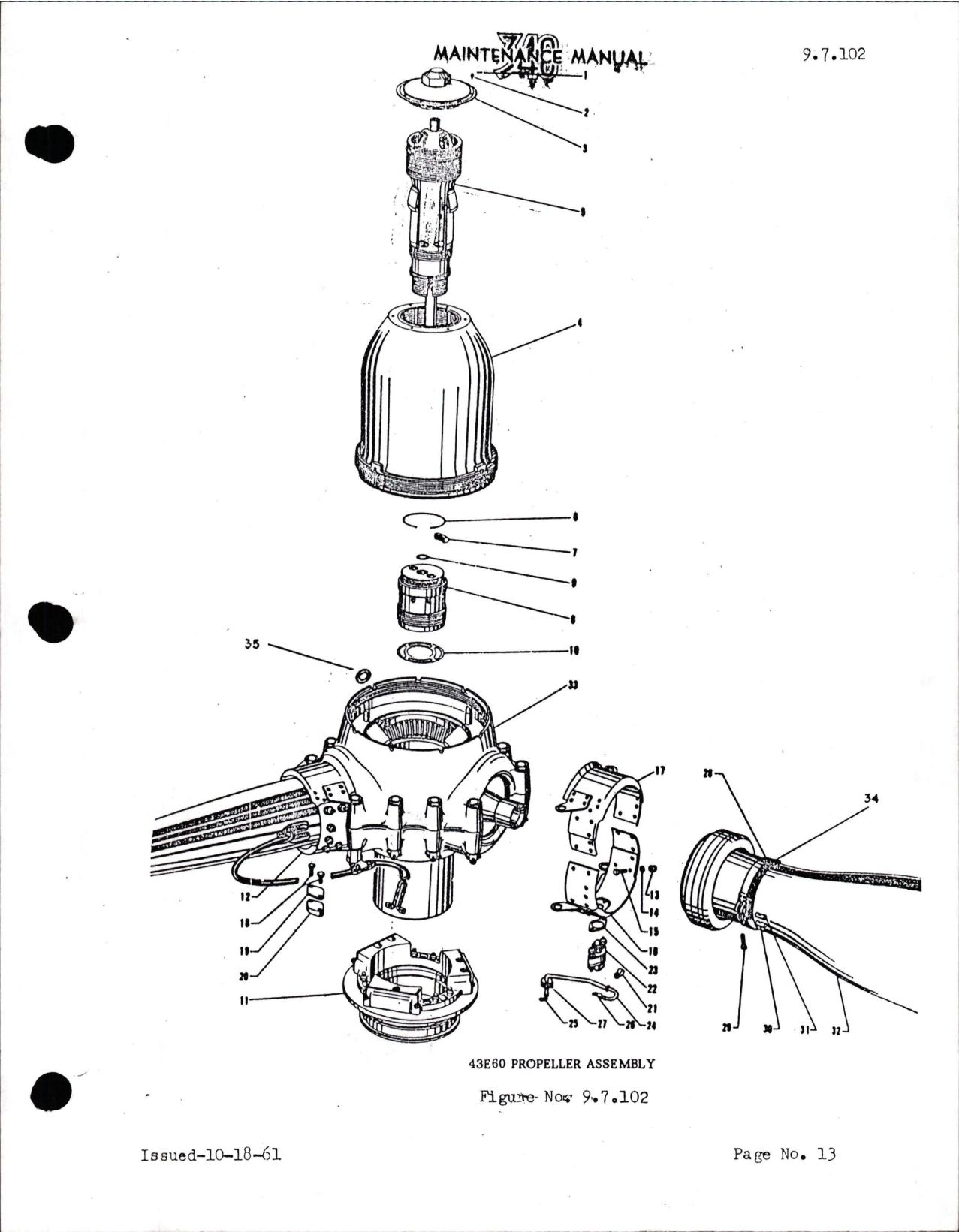 Sample page 1 from AirCorps Library document: Maintenance Manual for 43E60 Propeller