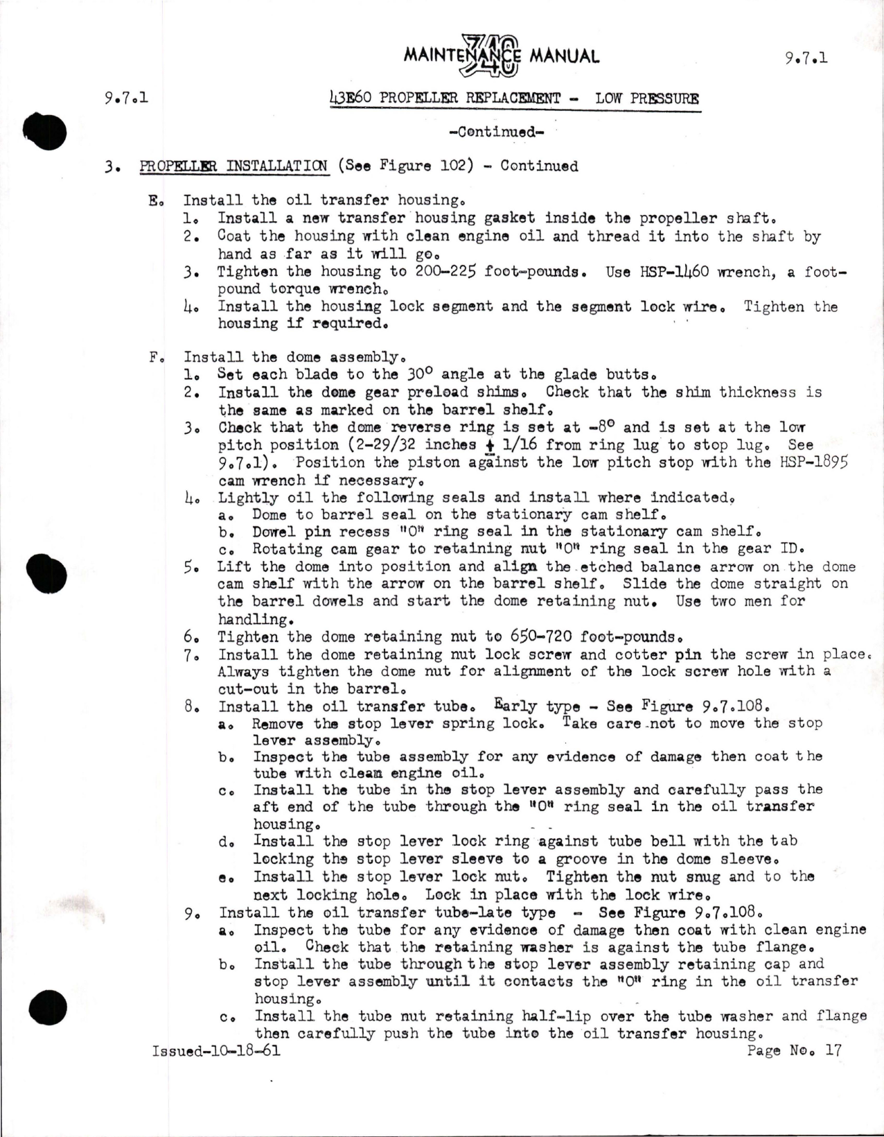 Sample page 5 from AirCorps Library document: Maintenance Manual for 43E60 Propeller