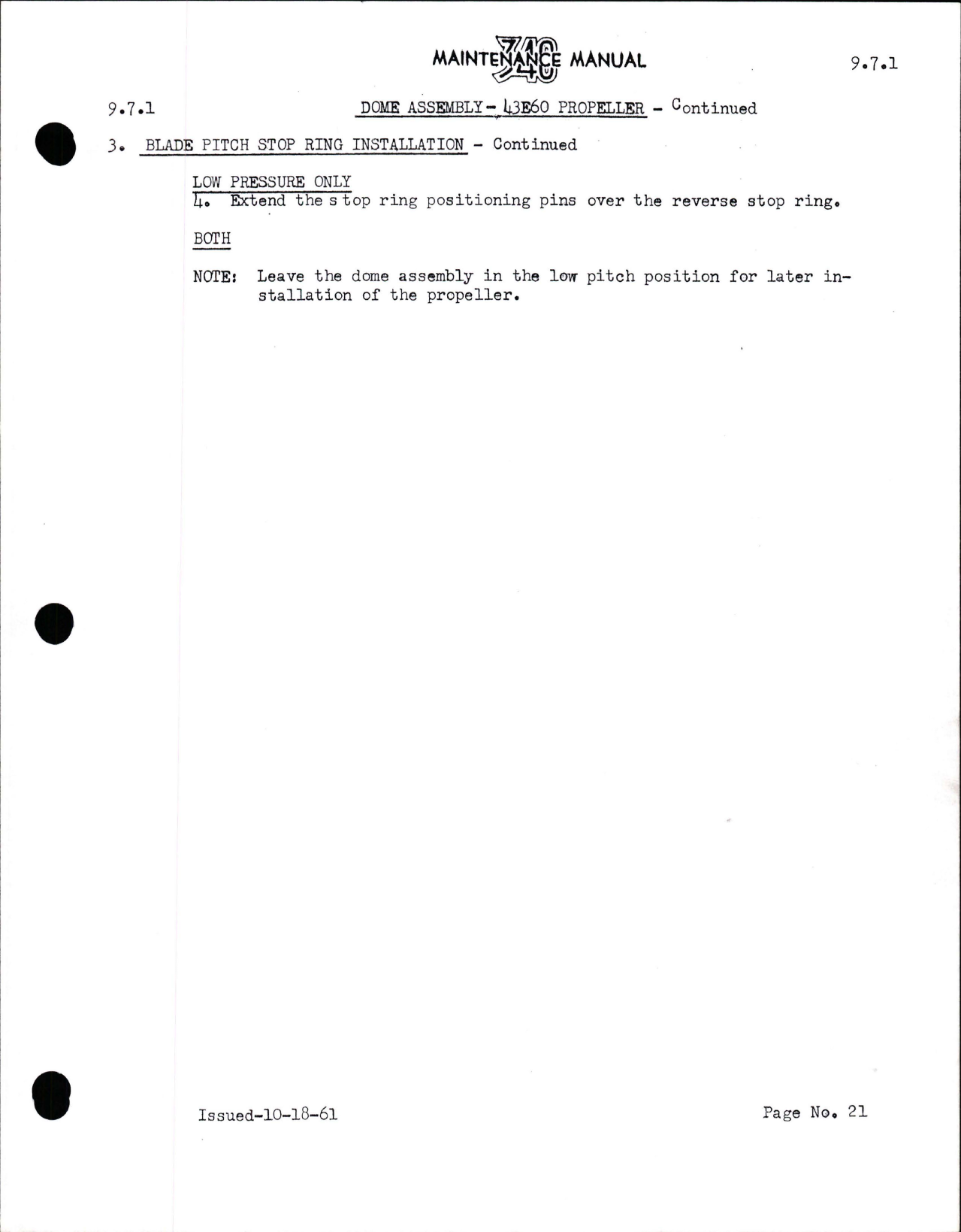 Sample page 9 from AirCorps Library document: Maintenance Manual for 43E60 Propeller