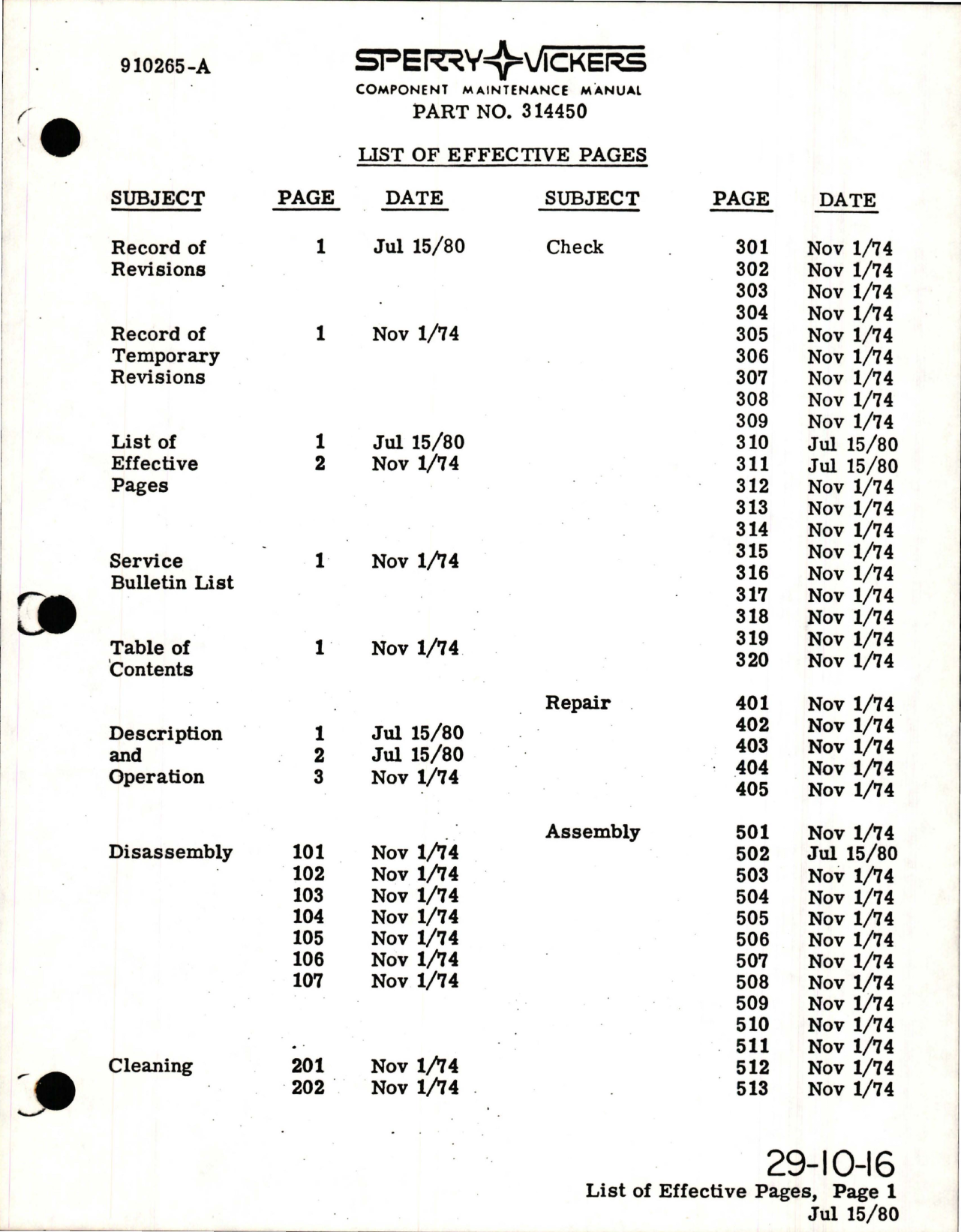 Sample page 7 from AirCorps Library document: Maintenance with Illustrated Parts List for Variable Displacement Hydraulic Pump Subassembly - Part 314450 - Model PVB-022-1