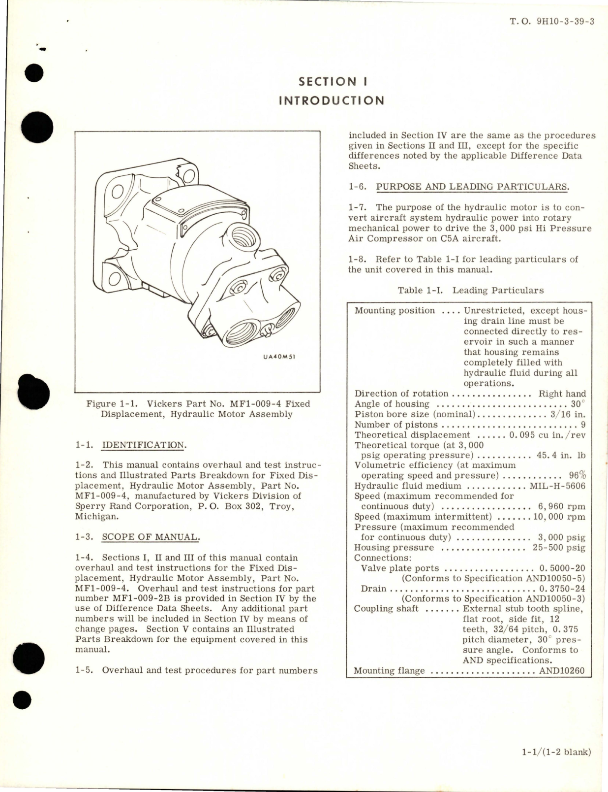 Sample page 5 from AirCorps Library document: Overhaul Instructions with Parts for Fixed Displacement Hydraulic Motor Assyembly - Parts MF1-009-2B and MF1-009-4