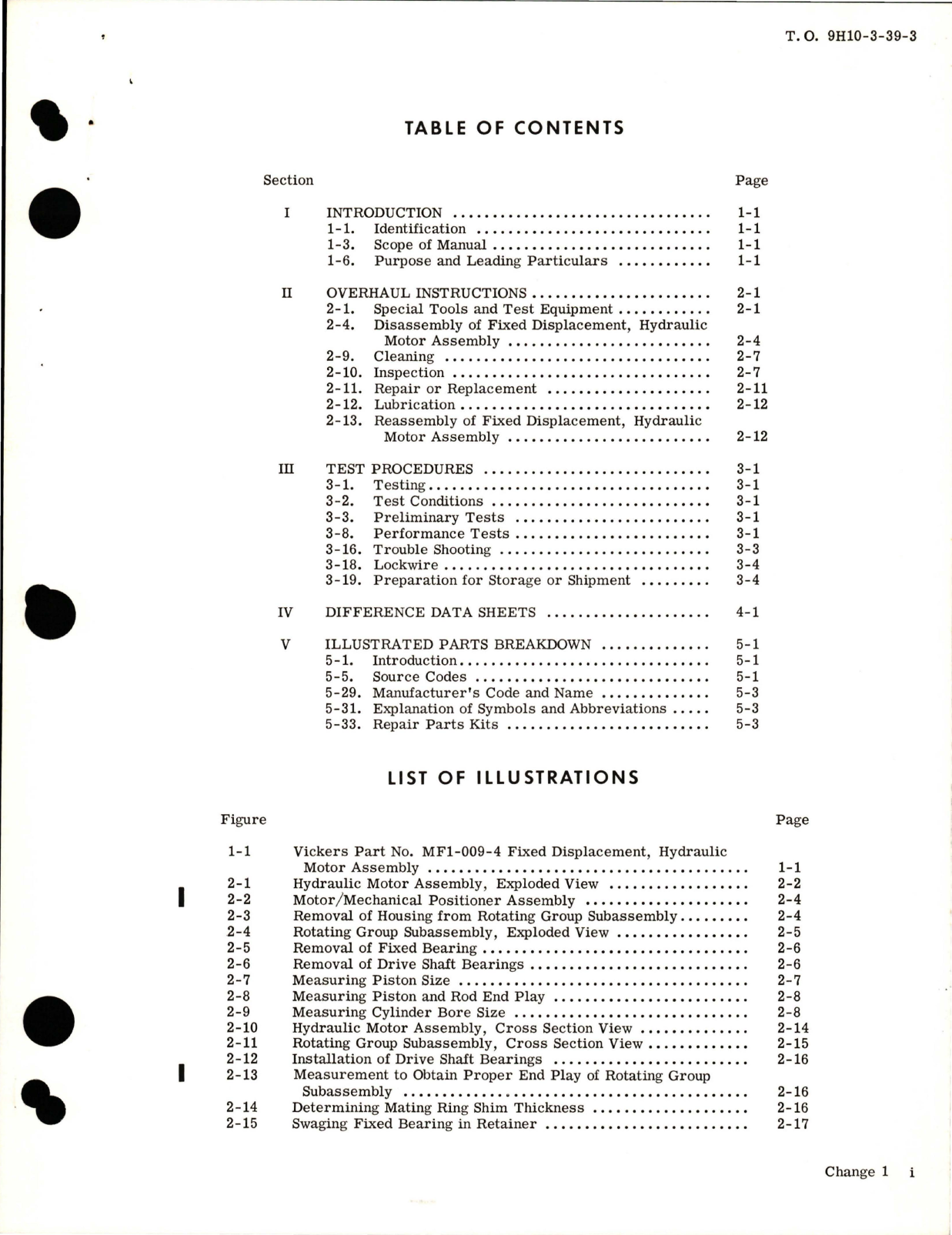 Sample page 5 from AirCorps Library document: Overhaul Instructions with Parts for Fixed Displacement Hydraulic Motor Assembly