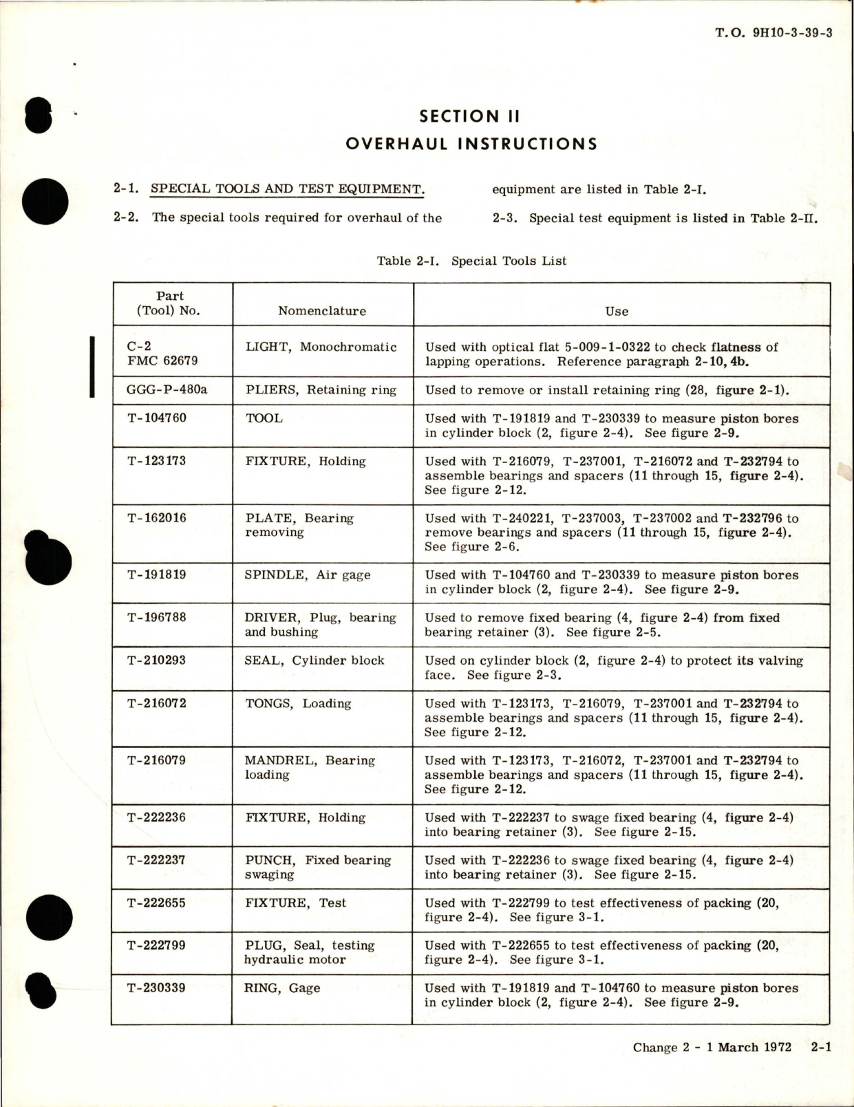 Sample page 9 from AirCorps Library document: Overhaul Instructions with Parts for Fixed Displacement Hydraulic Motor Assembly