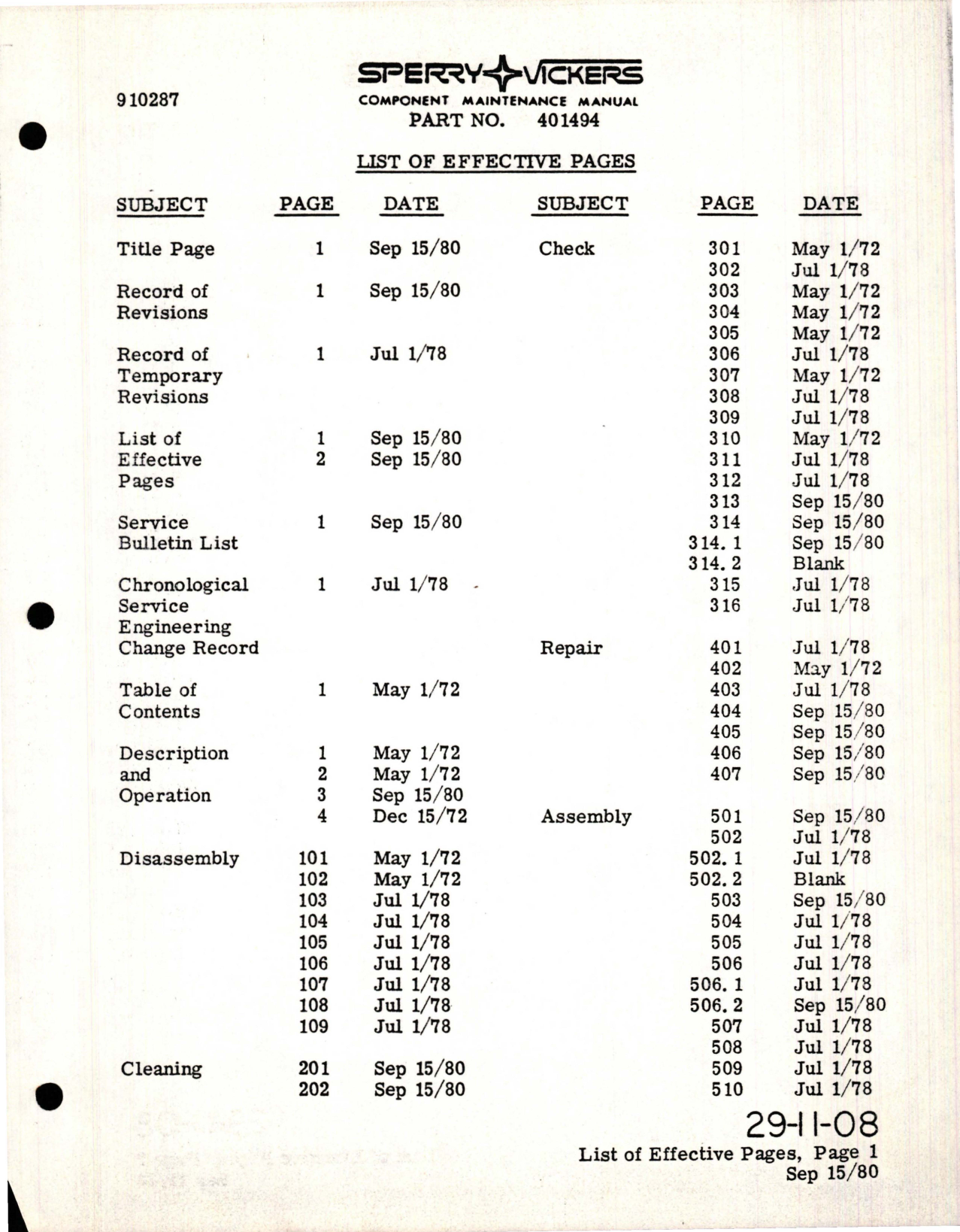 Sample page 7 from AirCorps Library document: Maintenance Manual with Illustrated Parts List for Variable Displacement Hydraulic Motorpump Assy - Model MPEV3-022-14C, MPEV3-022-14D, and MPEV3-022-14E