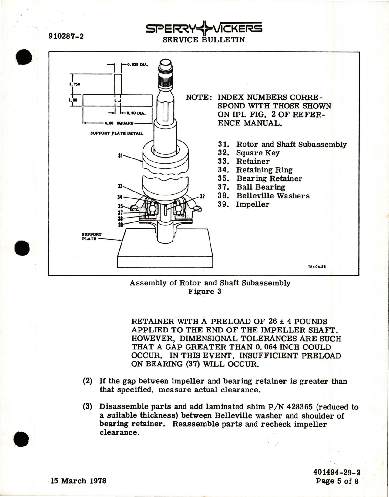 Sample page 5 from AirCorps Library document: Improvement Retention of Impeller for Hydraulic Motorpump