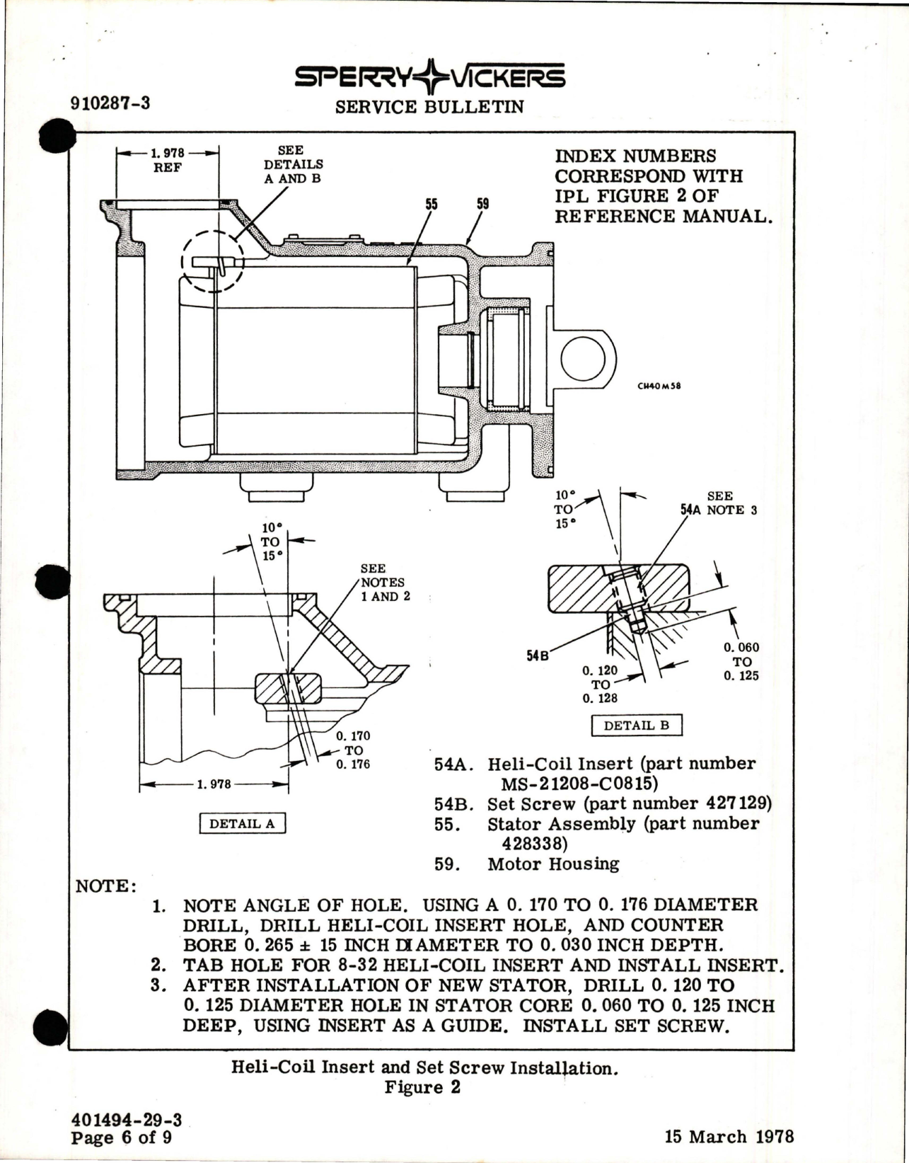 Sample page 5 from AirCorps Library document: Replacement of Electric Motor Stator Assembly - Hydraulic Motorpump