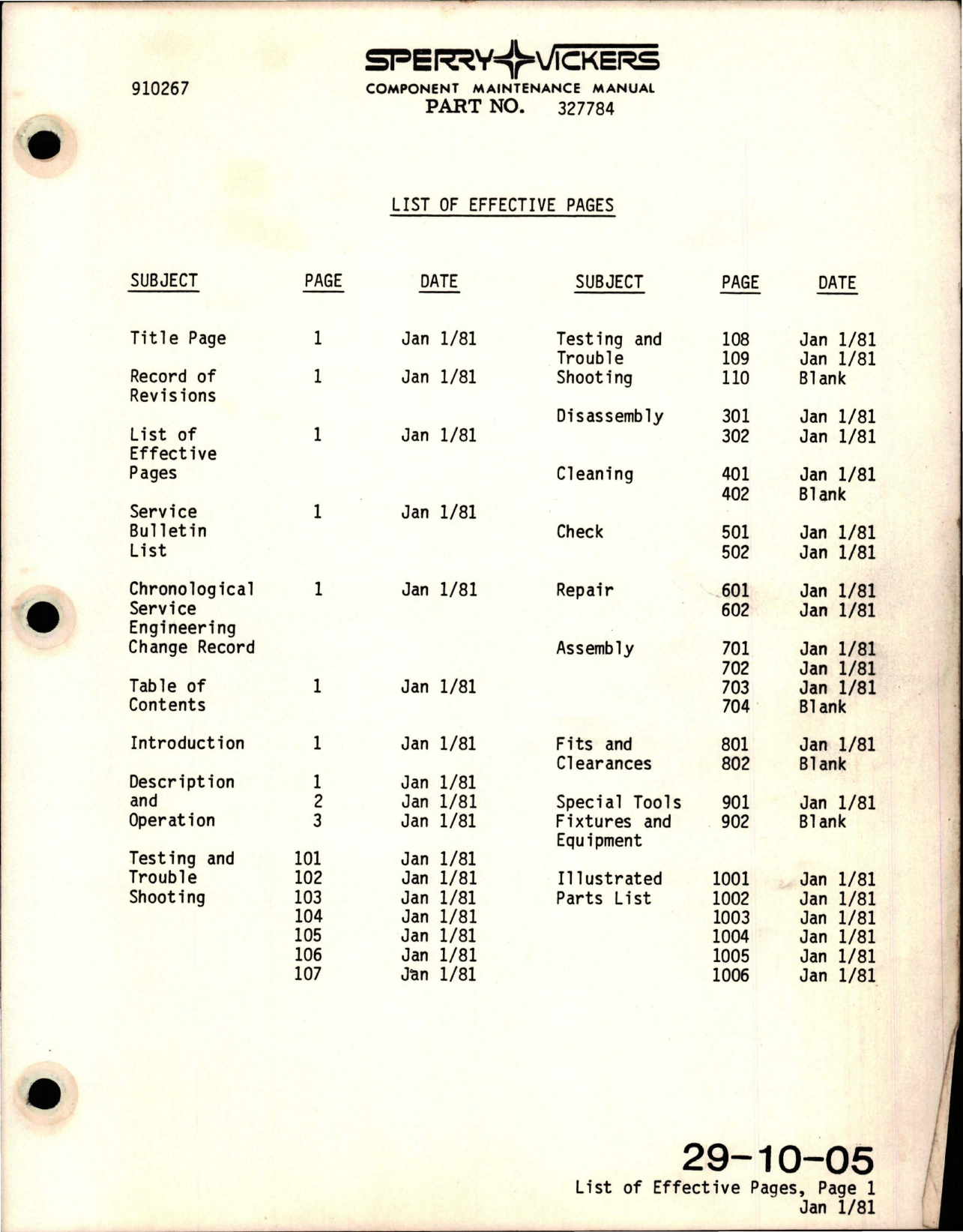 Sample page 5 from AirCorps Library document: Maintenance Manual with Illustrated Parts List for Hydraulic Motorpump Assembly - Model MPEV3-022-5 - Part 327784