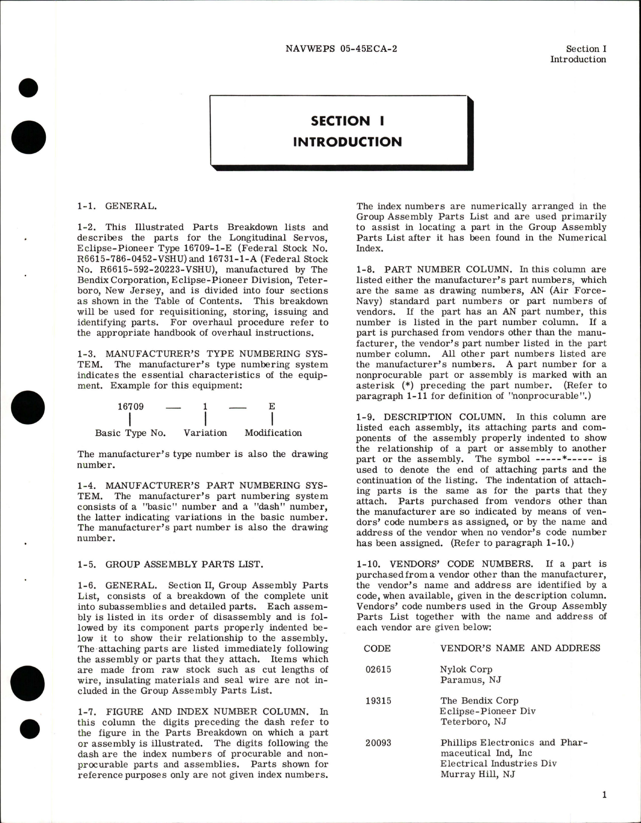 Sample page 5 from AirCorps Library document: Illustrated Parts Breakdown for Longitudinal Servos - Parts 16709-1-E, and 16731-1-A