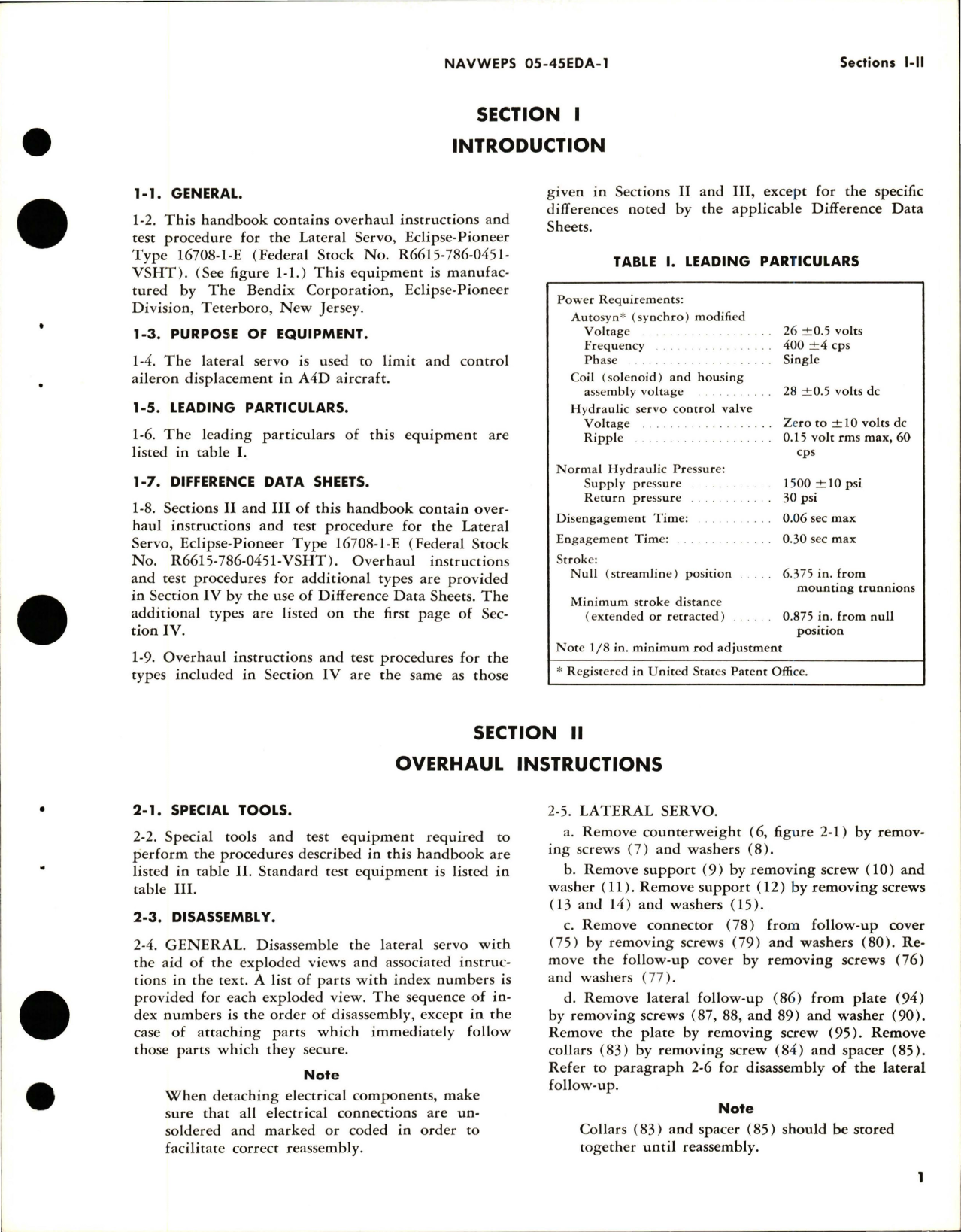 Sample page 5 from AirCorps Library document: Overhaul Instructions for Lateral Servo - Parts 16708-1-E and16730-1-A