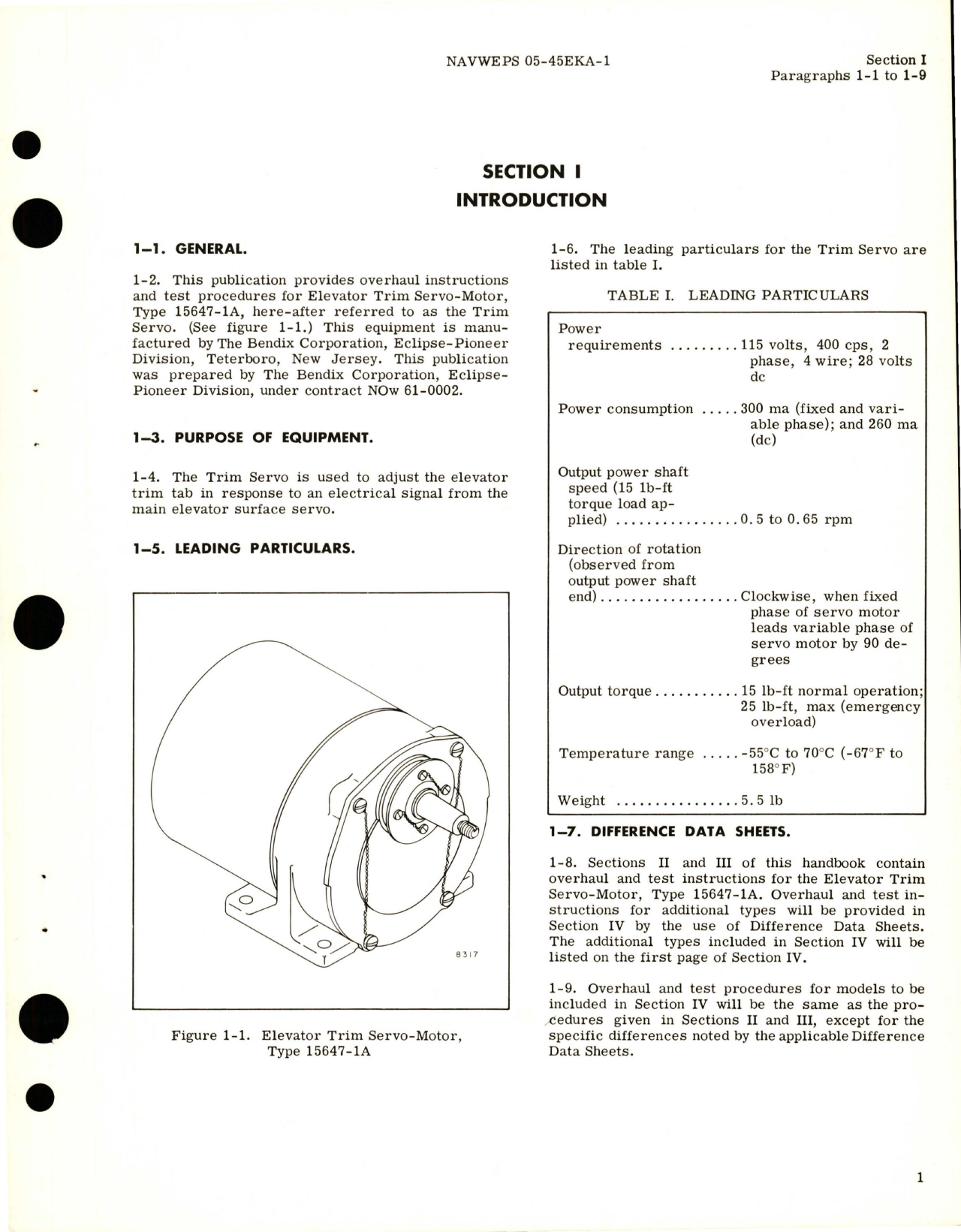Sample page 5 from AirCorps Library document: Overhaul Instructions for Elevator Trim Servo-Motor - Type 15647-1A