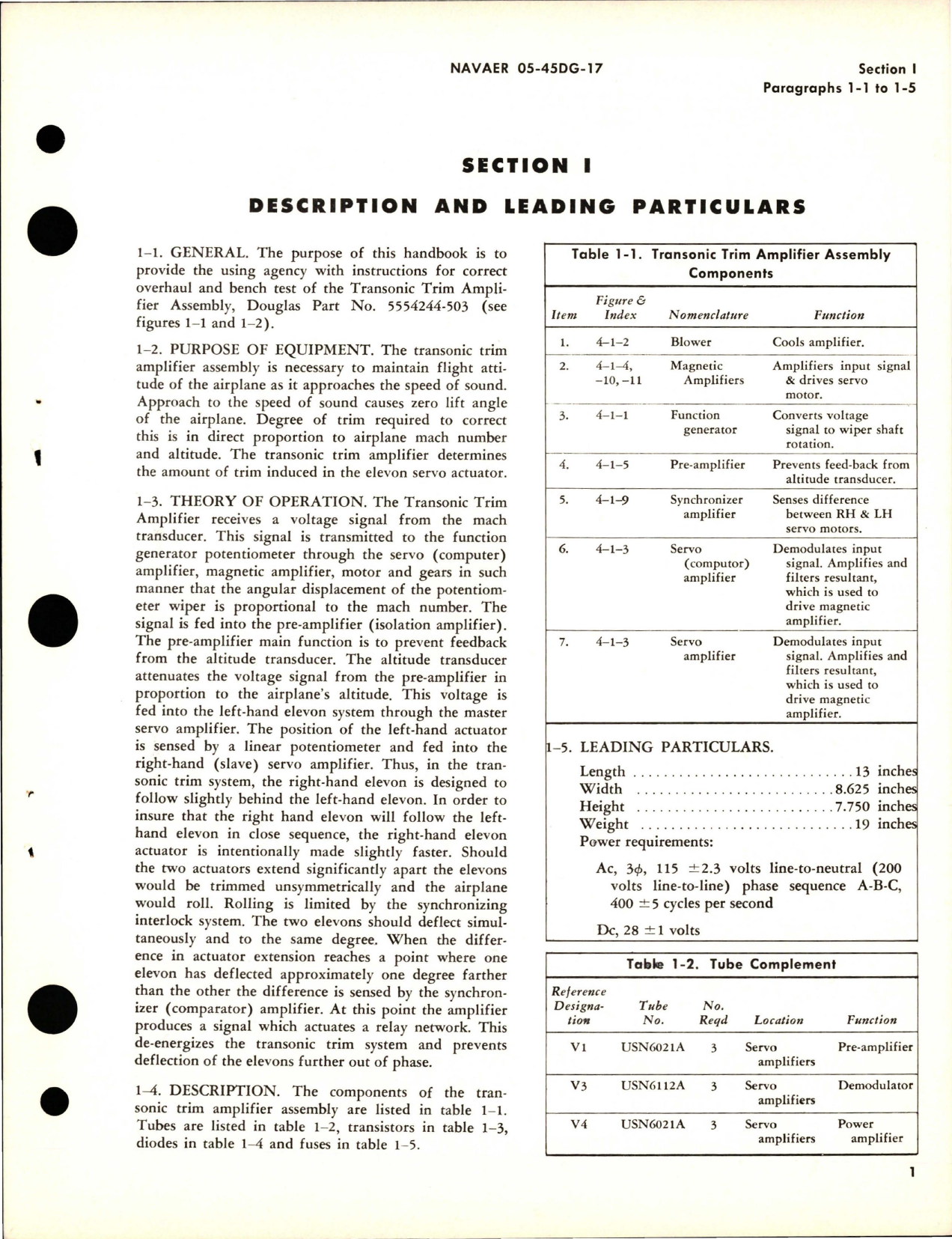 Sample page 9 from AirCorps Library document: Overhaul Instructions for Transonic Trim Amplifier Assembly - Parts 5554244-503, 5554244-507, and 554244-509