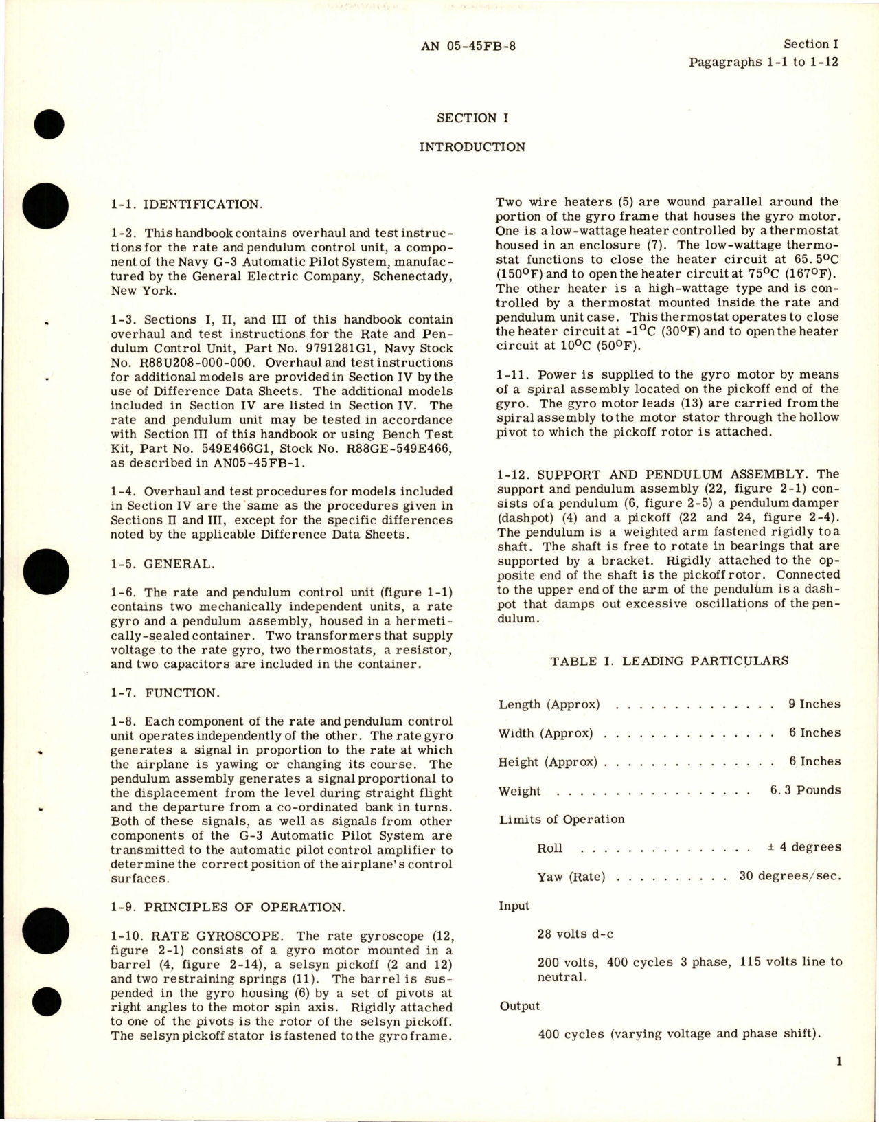 Sample page 5 from AirCorps Library document: Overhaul Instructions for Rate and Pendulum Control Unit for G3 Automatic Pilot - Models 2CJ4B1 and 2CJ4B3 