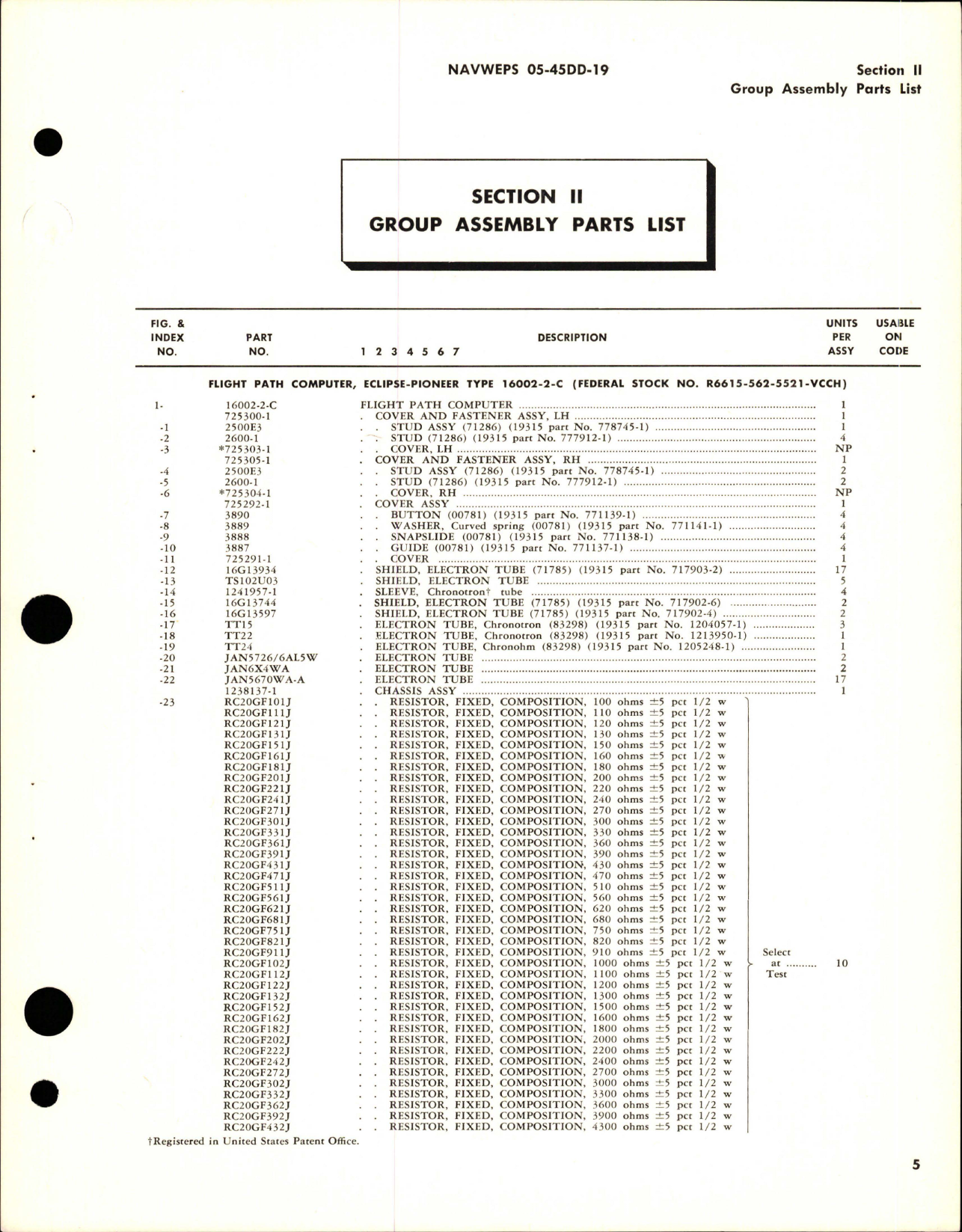 Sample page 9 from AirCorps Library document: Illustrated Parts Breakdown for Flight Path Computer - Part 16002-2-C