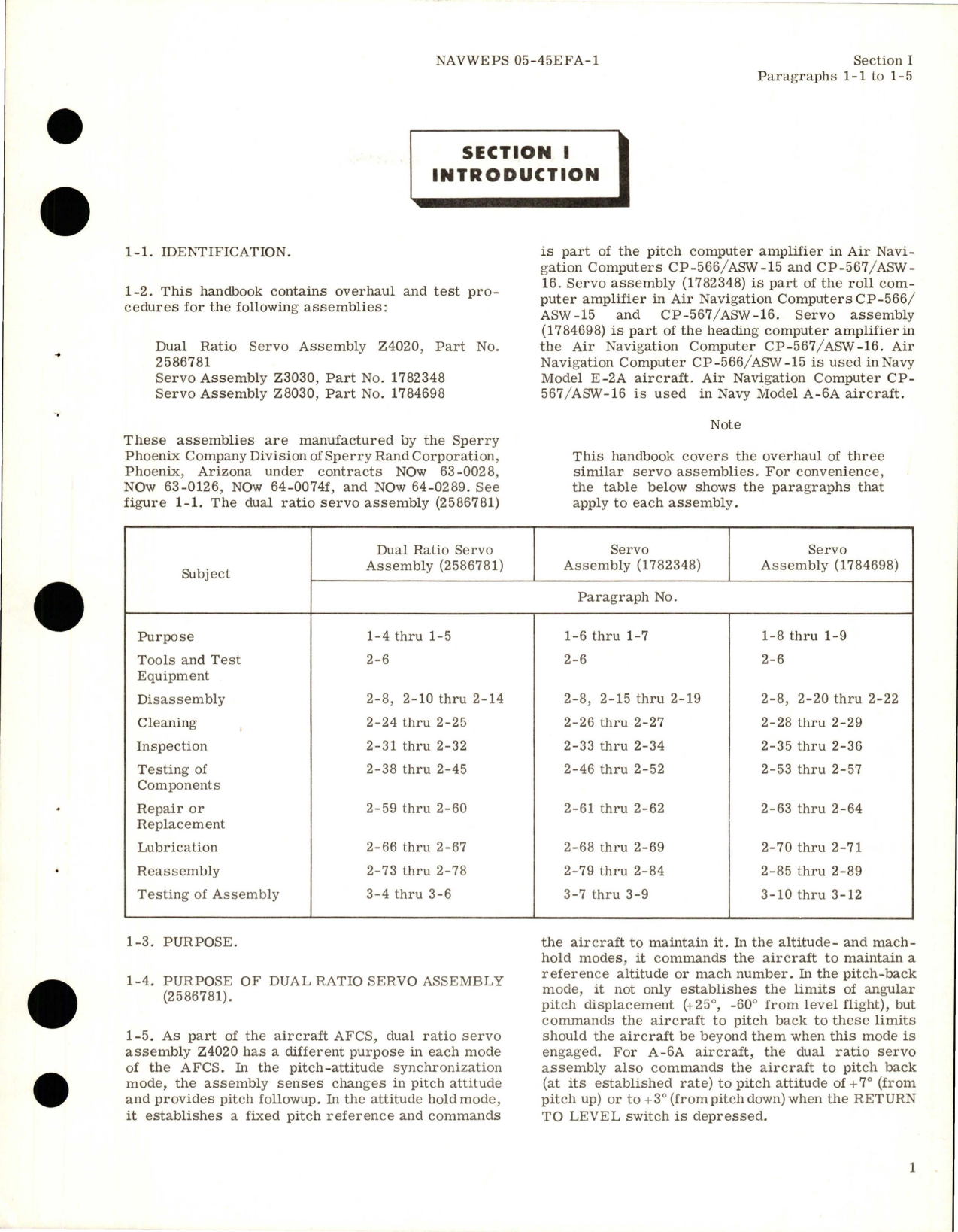 Sample page 7 from AirCorps Library document: Overhaul Instructions for Dual Ratio Servo Assembly Z4020, Servo Assembly Z3030 and Servo Assembly Z8030