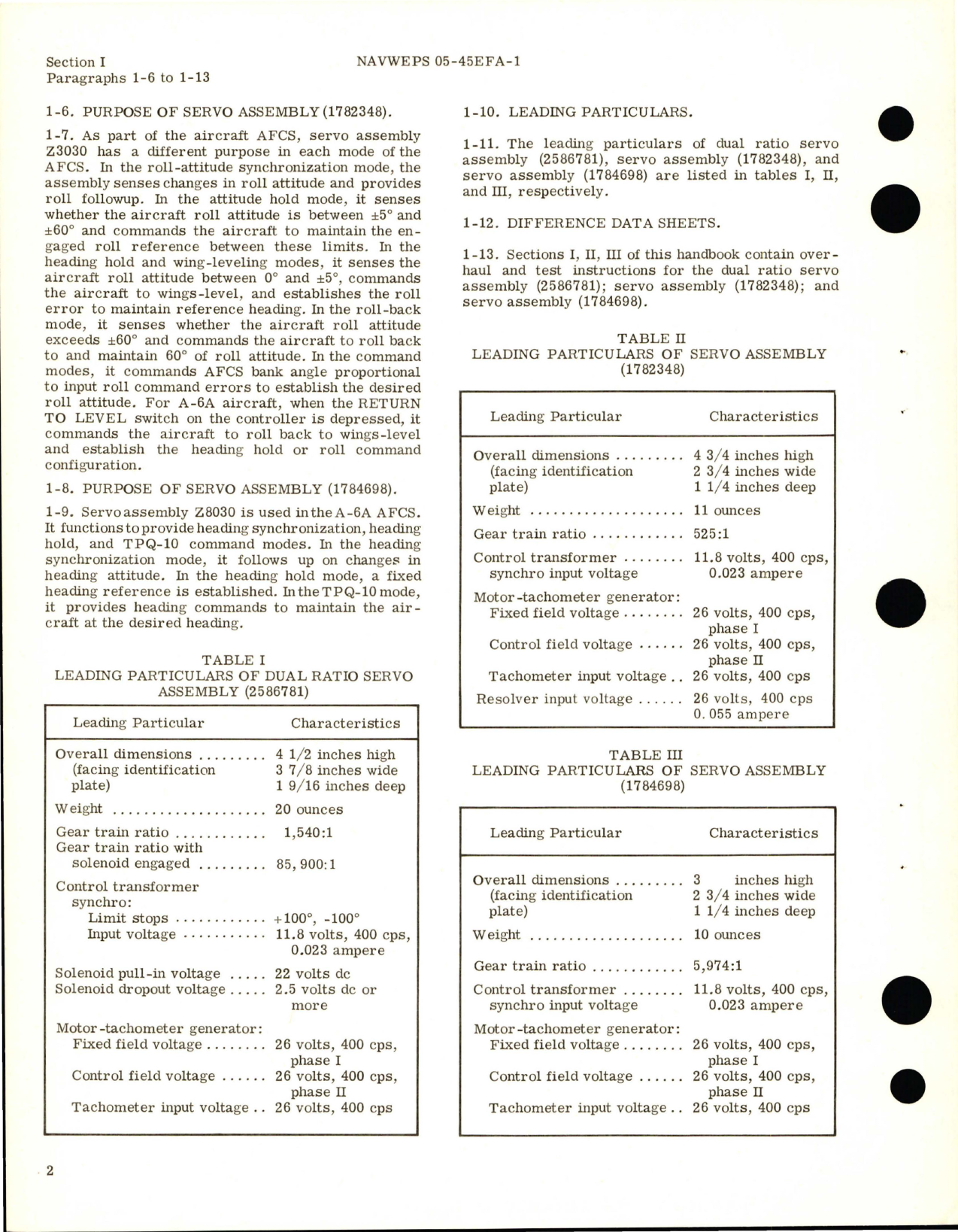 Sample page 8 from AirCorps Library document: Overhaul Instructions for Dual Ratio Servo Assembly Z4020, Servo Assembly Z3030 and Servo Assembly Z8030