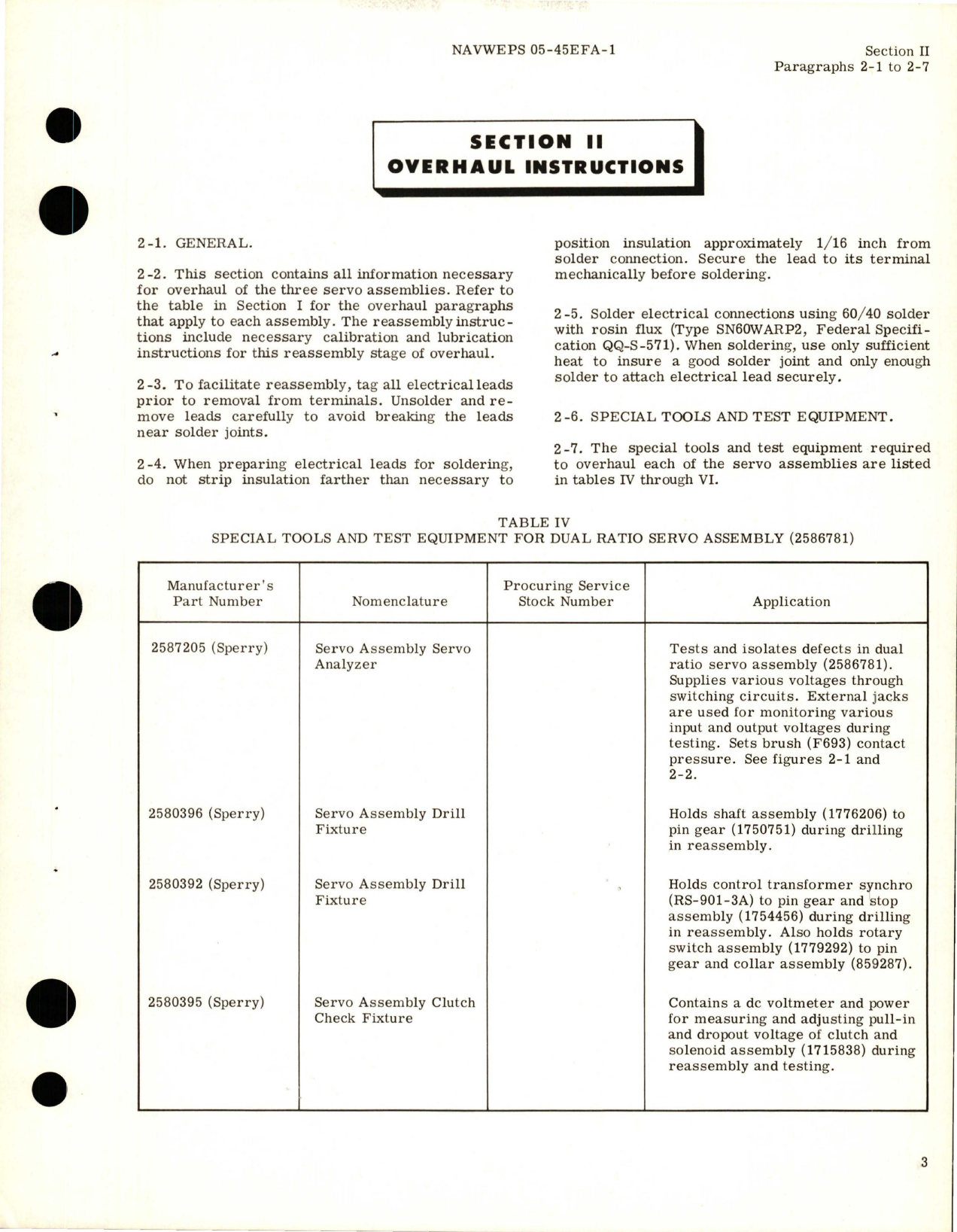 Sample page 9 from AirCorps Library document: Overhaul Instructions for Dual Ratio Servo Assembly Z4020, Servo Assembly Z3030 and Servo Assembly Z8030