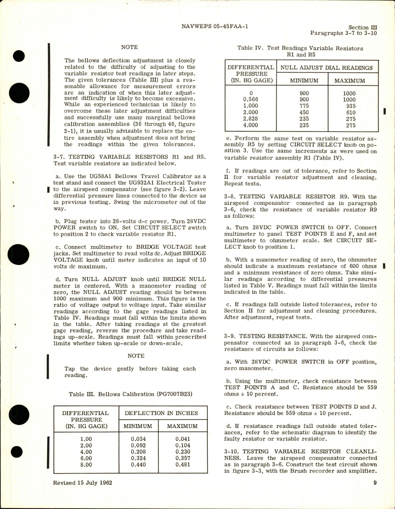 Sample page 5 from AirCorps Library document: Overhaul Instructions for Airspeed Compensator - Parts PG7007B20, PG7007B23, and PG7007B24