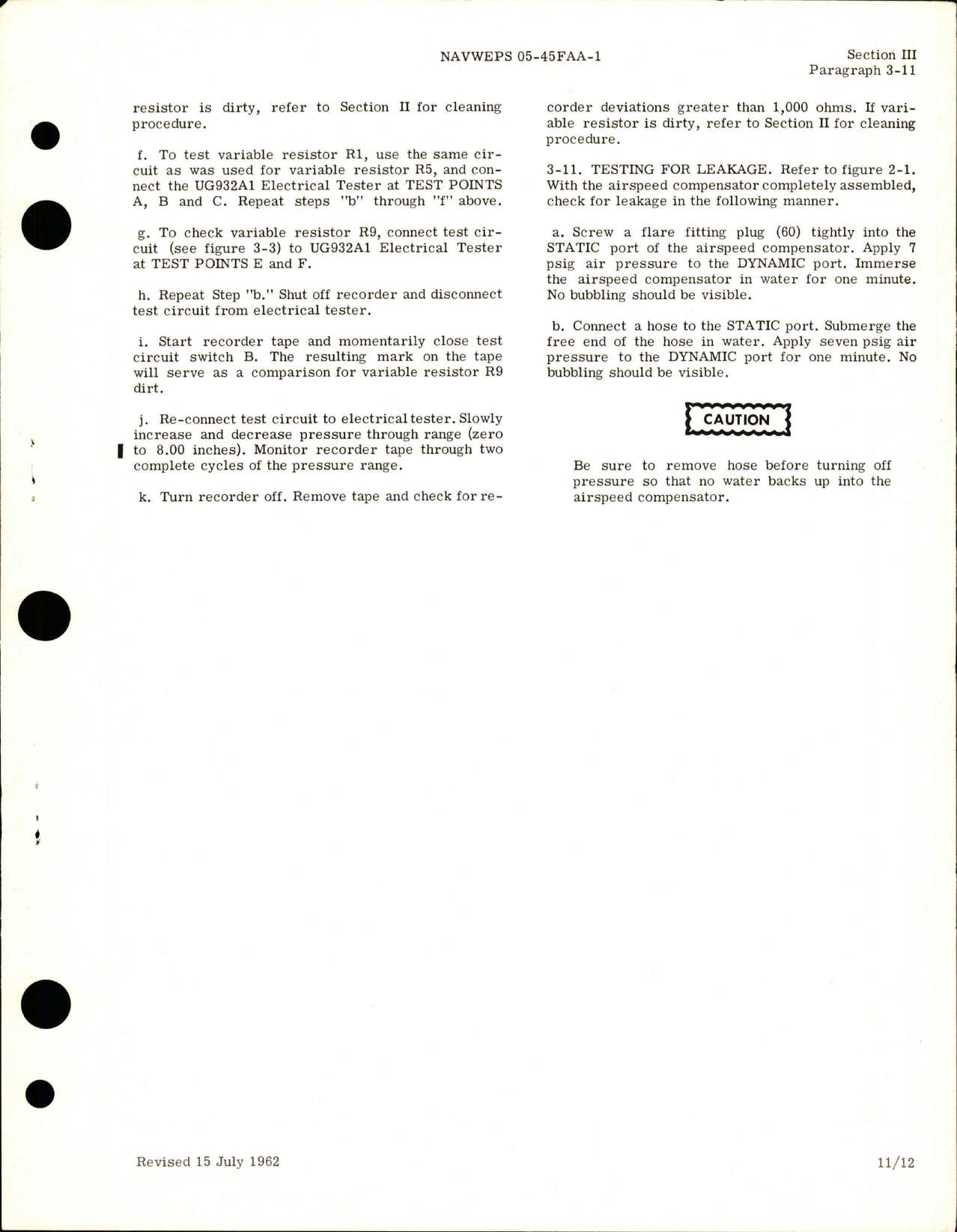 Sample page 7 from AirCorps Library document: Overhaul Instructions for Airspeed Compensator - Parts PG7007B20, PG7007B23, and PG7007B24