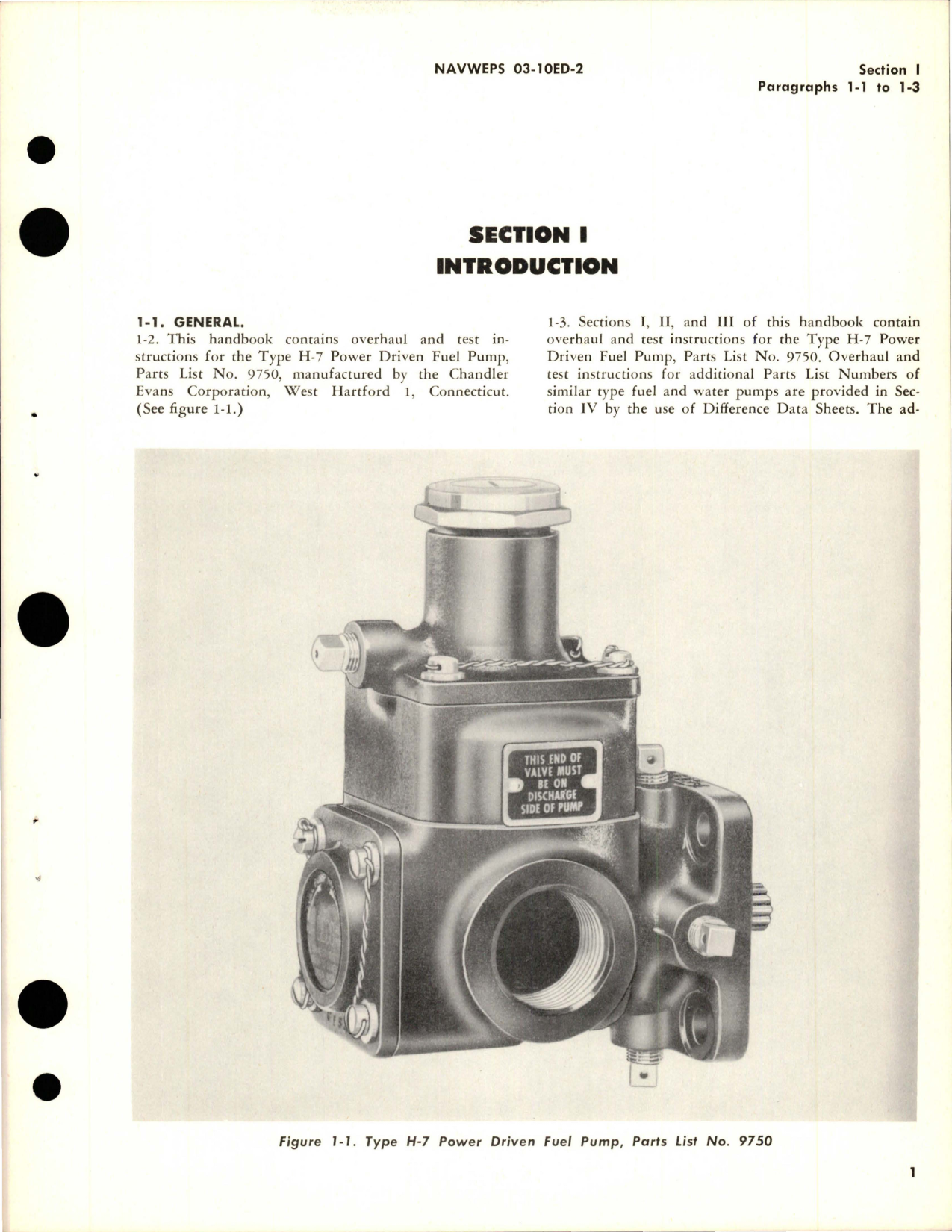 Sample page 5 from AirCorps Library document: Overhaul Instructions for Fuel and Water Pumps - Types F-10, H-2, H-4, and H-7
