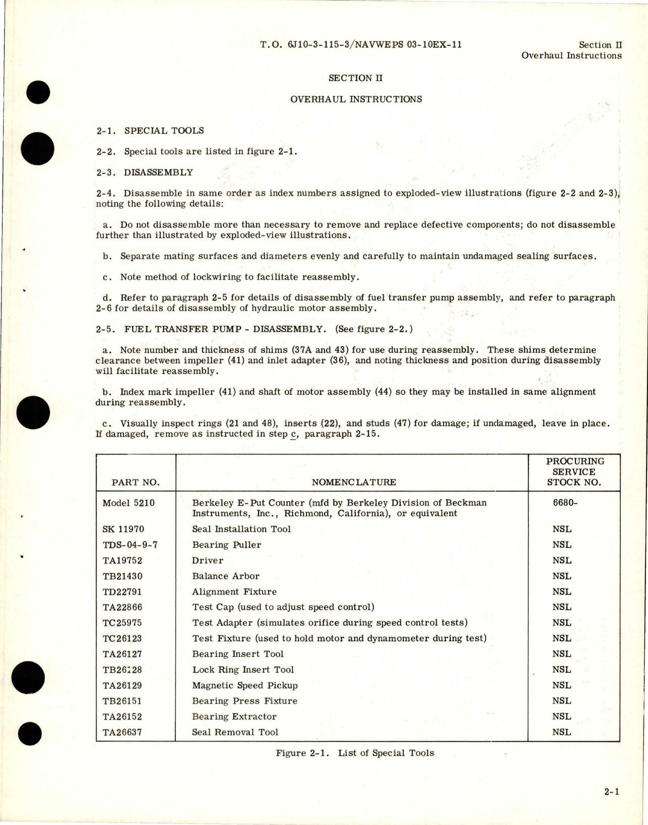 Sample page 7 from AirCorps Library document: Overhaul for Fuel Transfer Pump Assembly 