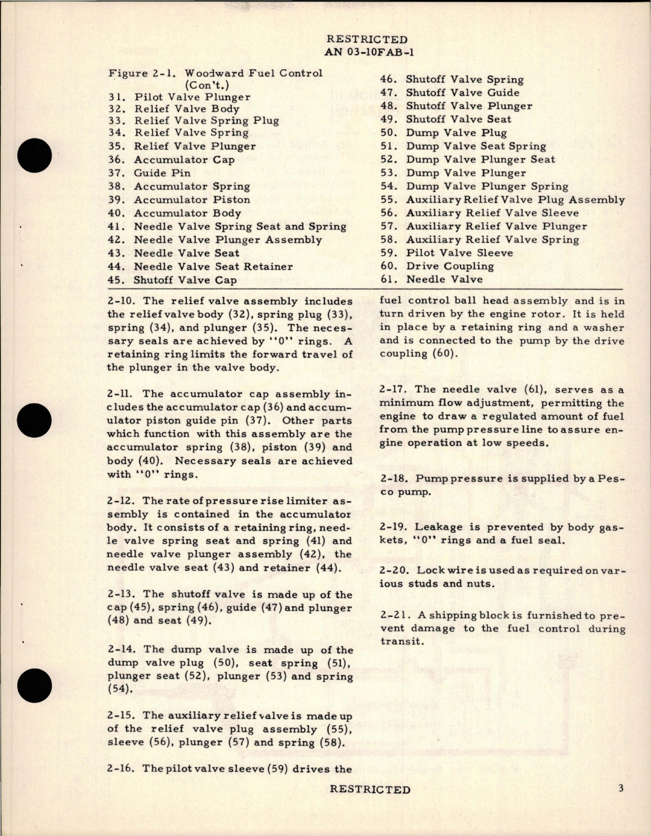 Sample page 7 from AirCorps Library document: Overhaul Instructions for Fuel Control - Models 400270 and 400470