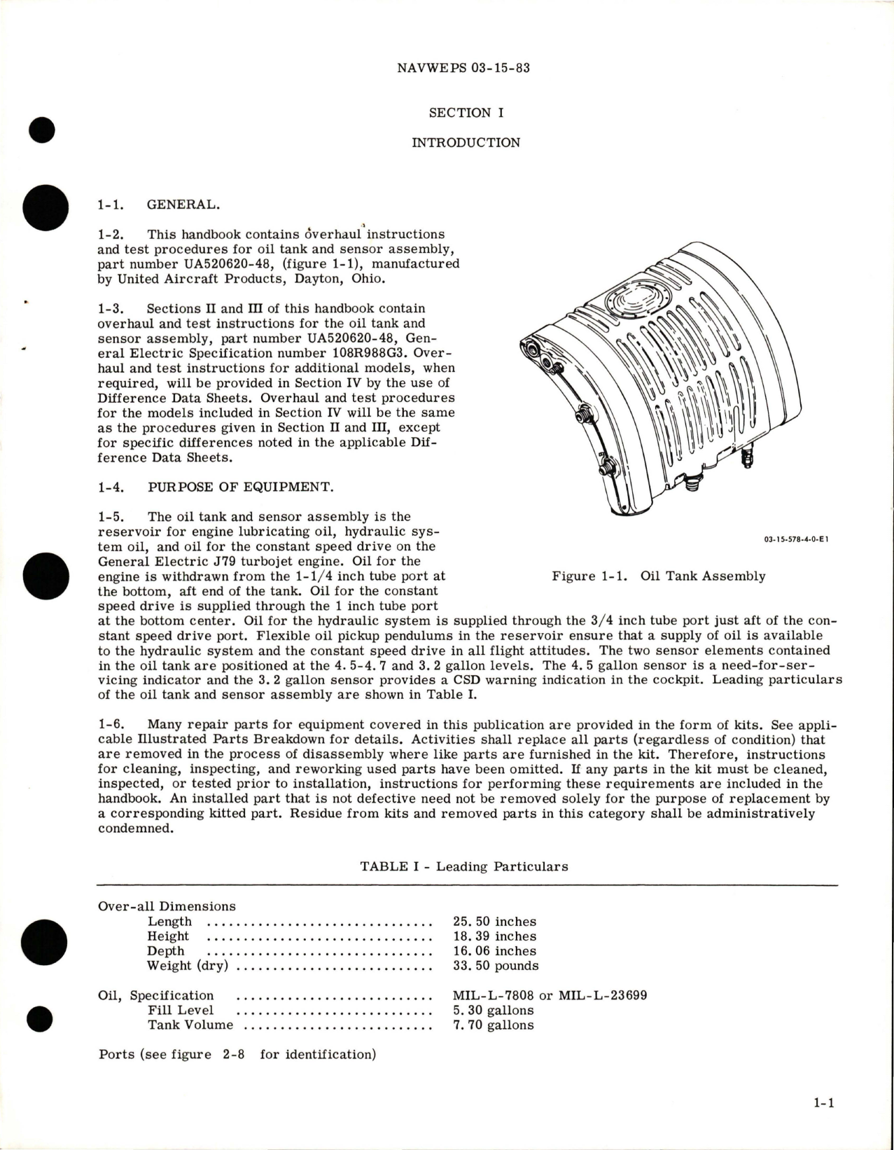 Sample page 5 from AirCorps Library document: Overhaul for Oil Tank and Sensor Assembly