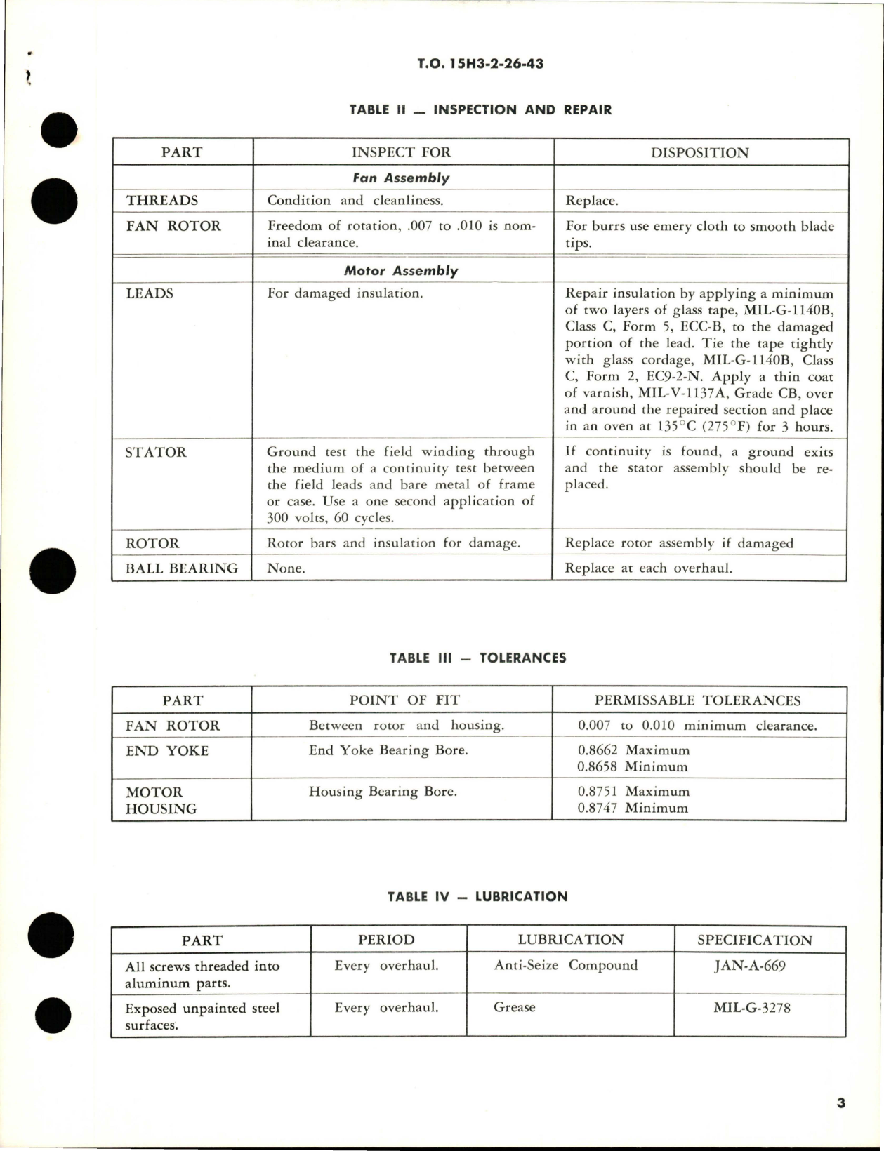 Sample page 3 from AirCorps Library document: Overhaul Instructions with Parts for Radome Cooling Axivane Fan Assembly - X702-221
