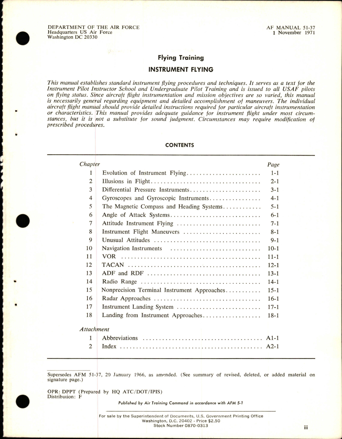 Sample page 5 from AirCorps Library document: Flying Training for Instrument Flying