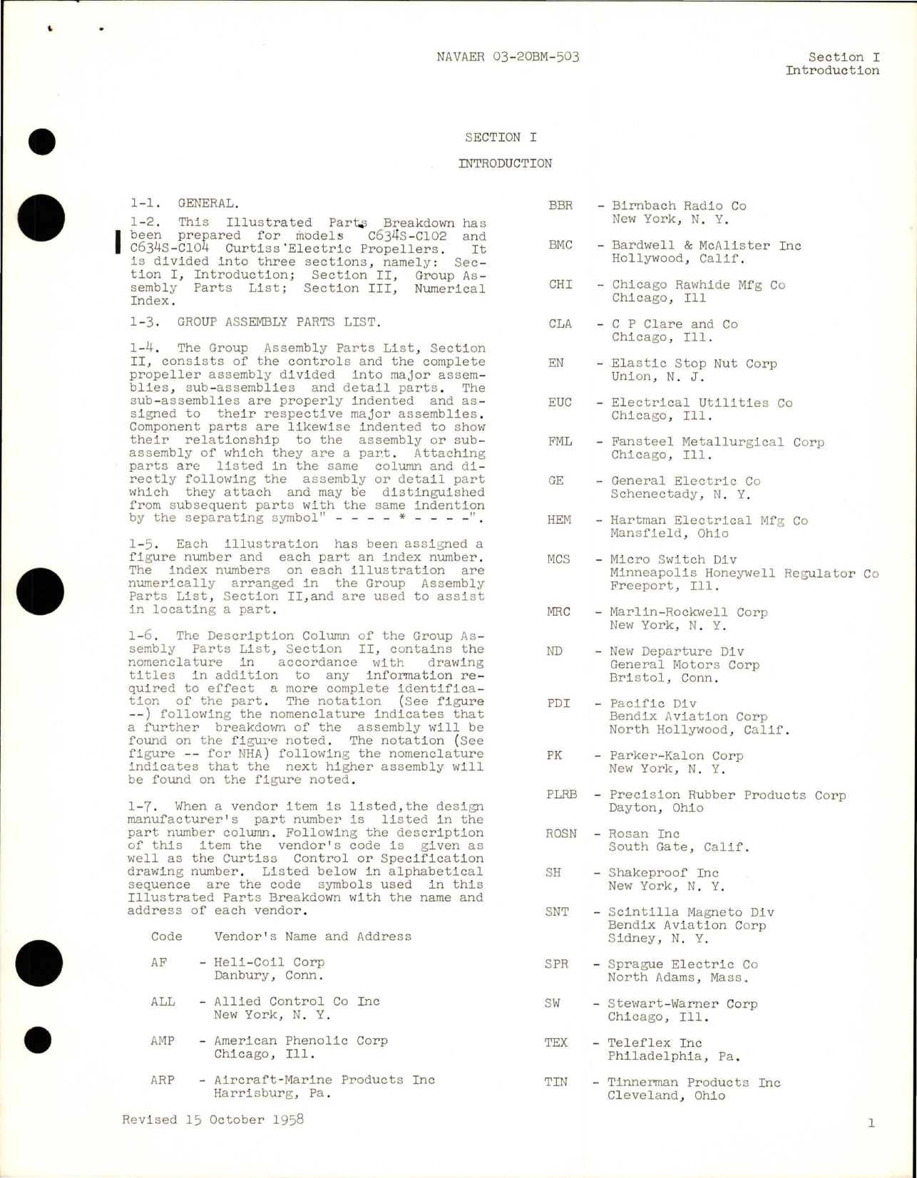 Sample page 5 from AirCorps Library document: Illustrated Parts Breakdown for Propeller and Controls - Models C634S-C102 and C634S-C104 