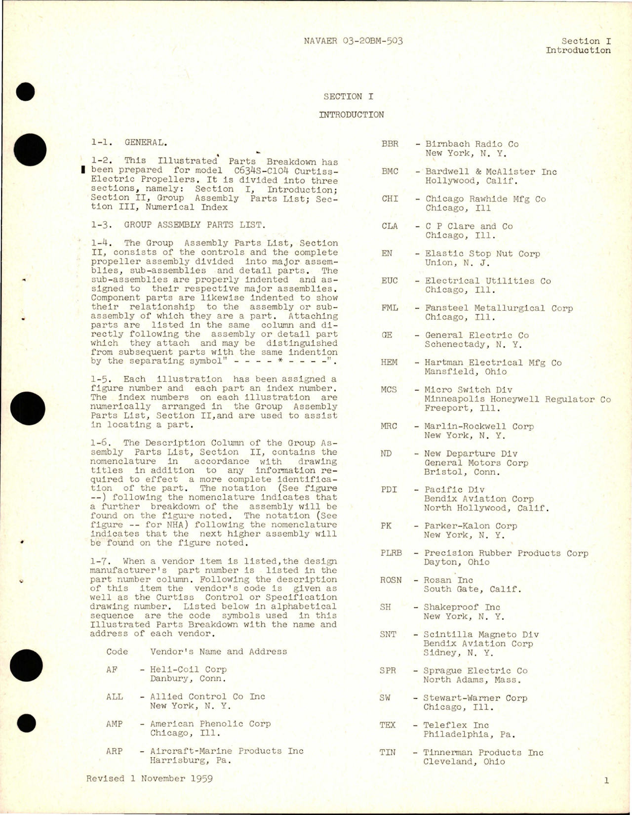 Sample page 5 from AirCorps Library document: Illustrated Parts Breakdown for Propeller and Controls - Model C634S-C104 