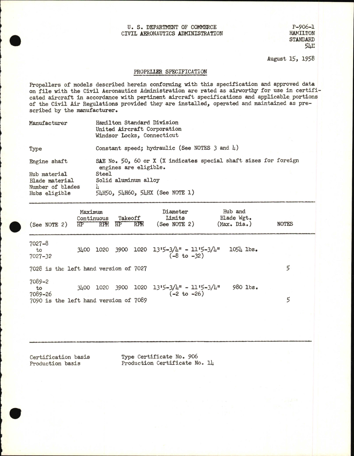 Sample page 1 from AirCorps Library document: 54H
