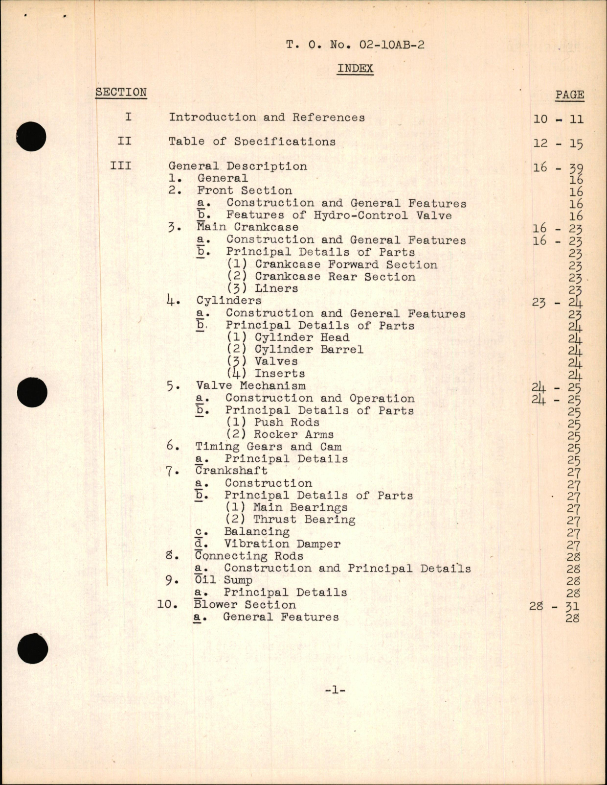 Sample page 1 from AirCorps Library document: Service Instructions for R-985 Engines