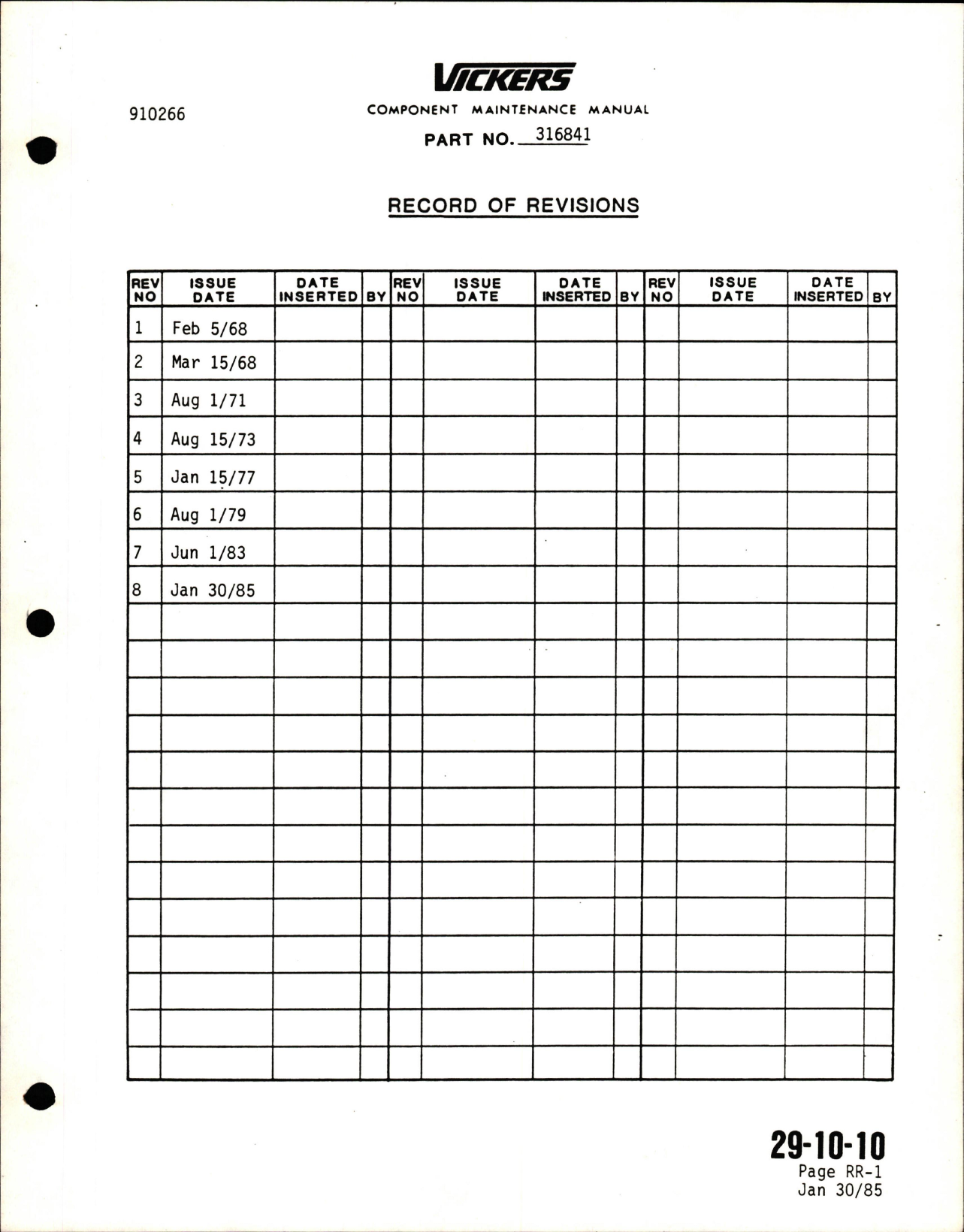 Sample page 7 from AirCorps Library document: Maintenance Manual with Illustrated Parts Breakdown for Variable Displacement Hydraulic Pump