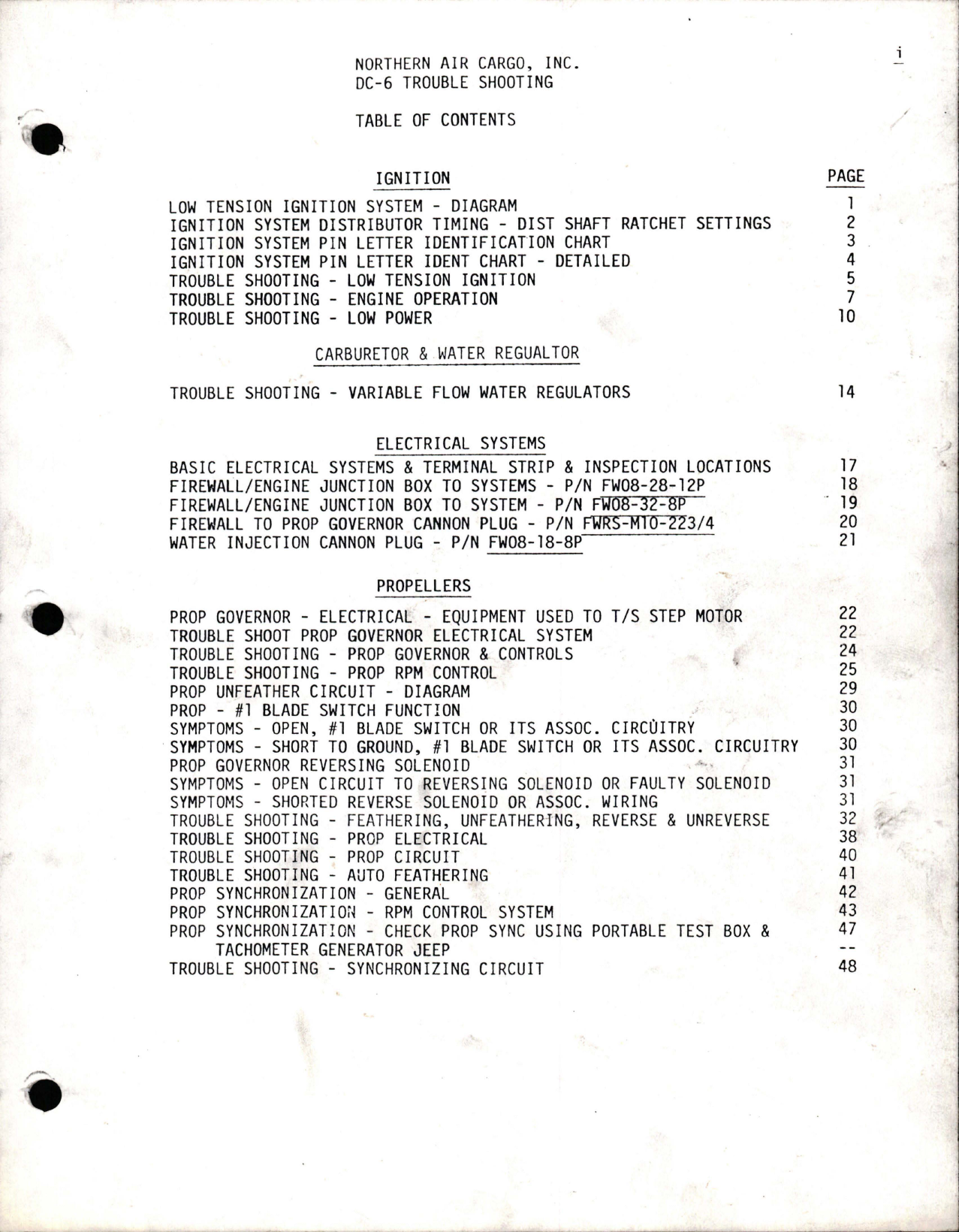 Sample page 1 from AirCorps Library document: Trouble Shooting for D-6