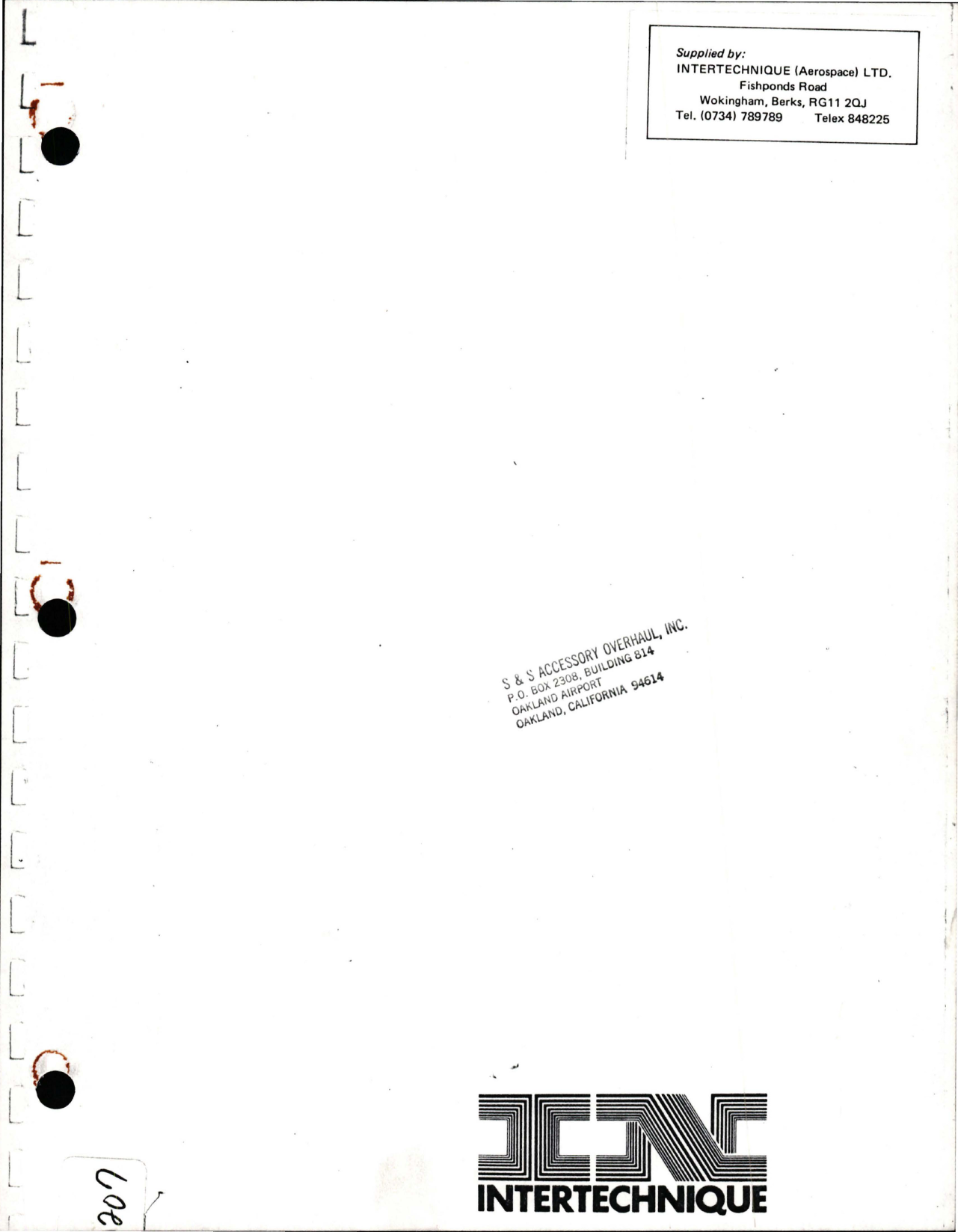 Sample page 1 from AirCorps Library document: Overhaul Manual for Submerged Electrically Driven Fuel Pump - Part 2070-C-01
