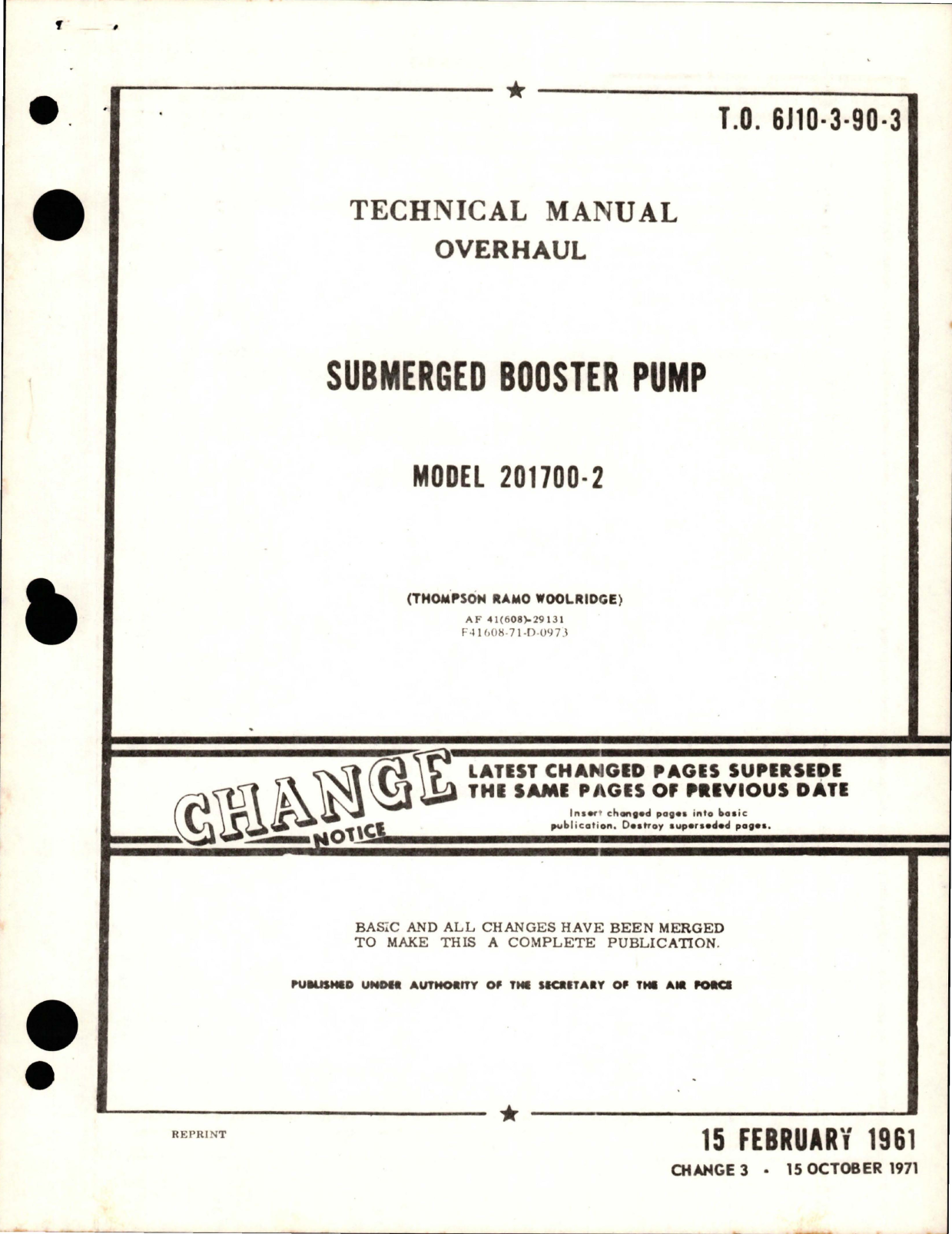 Sample page 5 from AirCorps Library document: Overhaul for Submerged Booster Pump - Model 201700-2