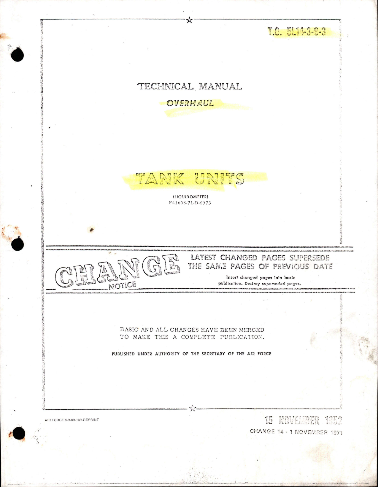 Sample page 1 from AirCorps Library document: Overhaul Manual for Tank Units