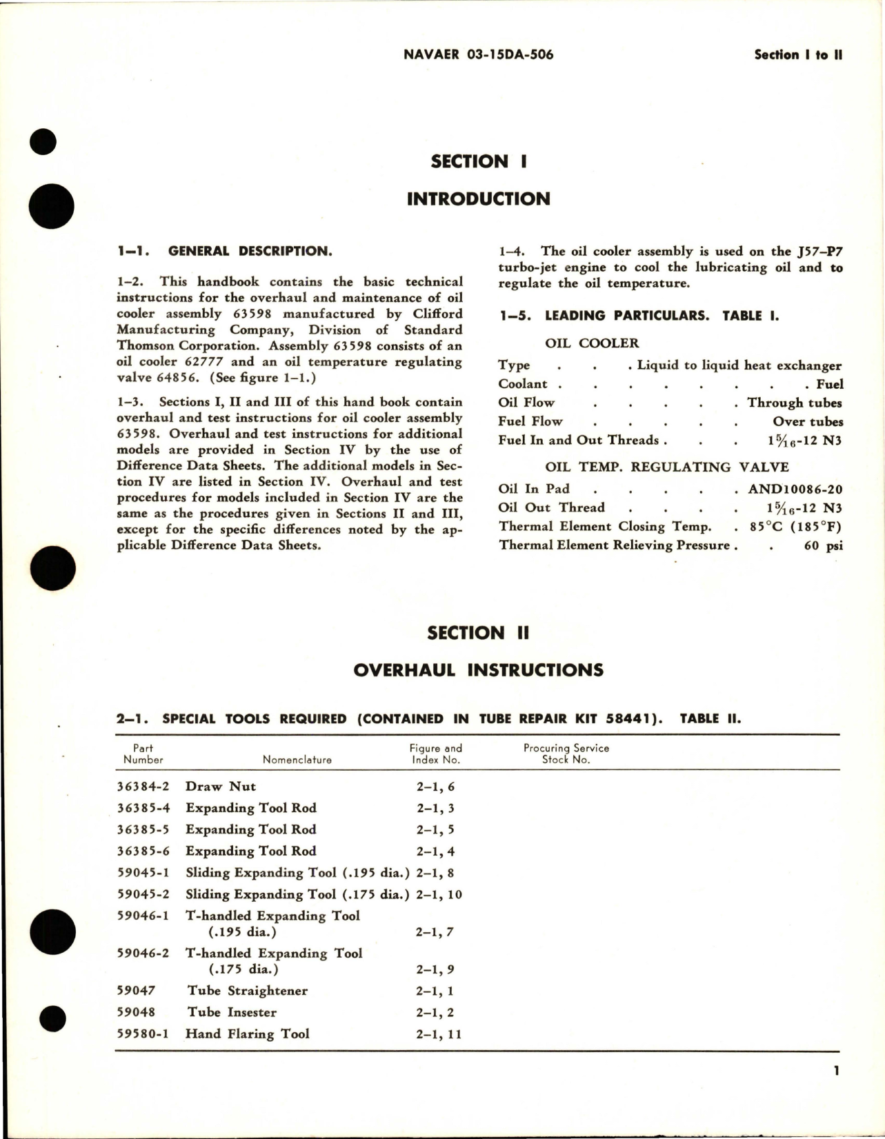 Sample page 5 from AirCorps Library document: Overhaul Instructions for Oil Cooler Assemblies - Parts 63598, 69200, and 69200-1