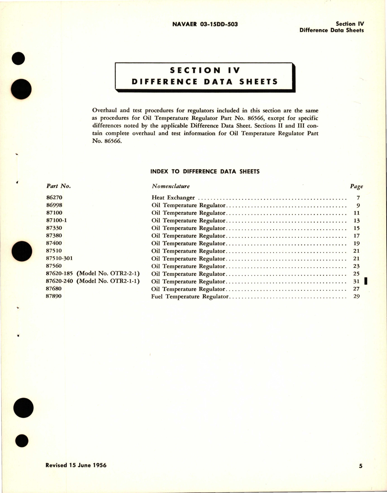 Sample page 7 from AirCorps Library document: Overhaul Instructions for Oil Temperature Regulators, Heat Exchanger and Fuel Temp Regulator