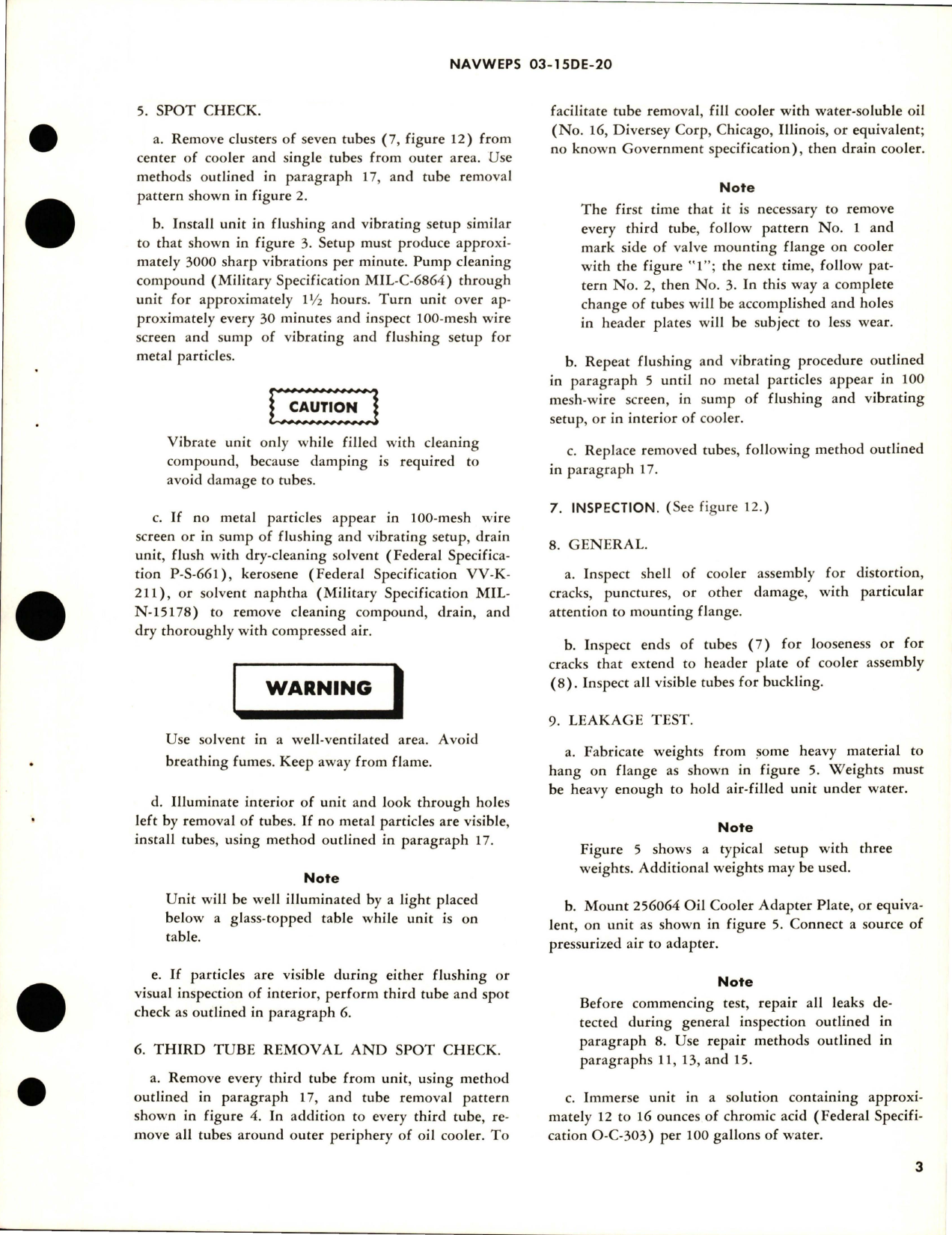 Sample page 5 from AirCorps Library document: Overhaul Instructions with Parts Breakdown for Oil Cooler - 22 Inch Diameter - Part AIR4125-22-2