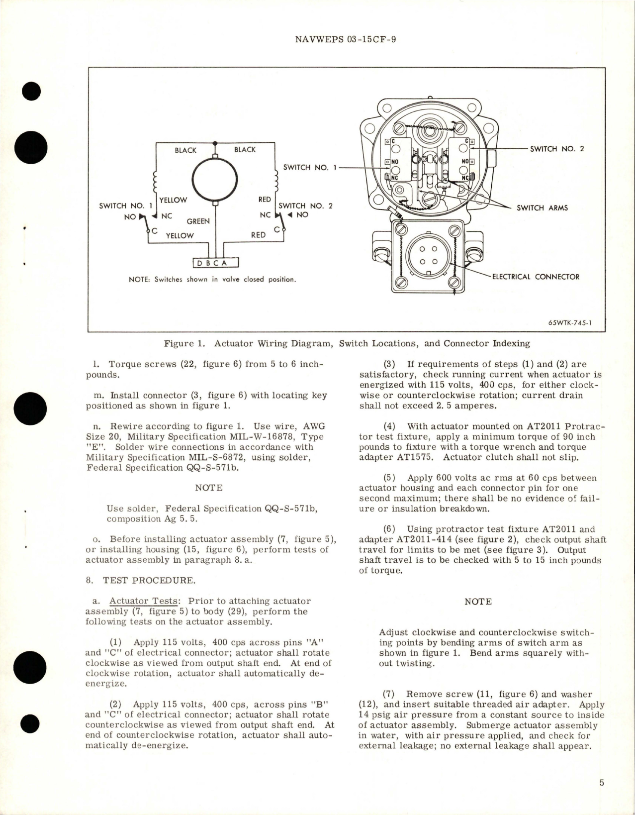 Sample page 7 from AirCorps Library document: Overhaul Instructions with Parts Breakdown for Motor Actuated Gate Shutoff Valve - Part 126335