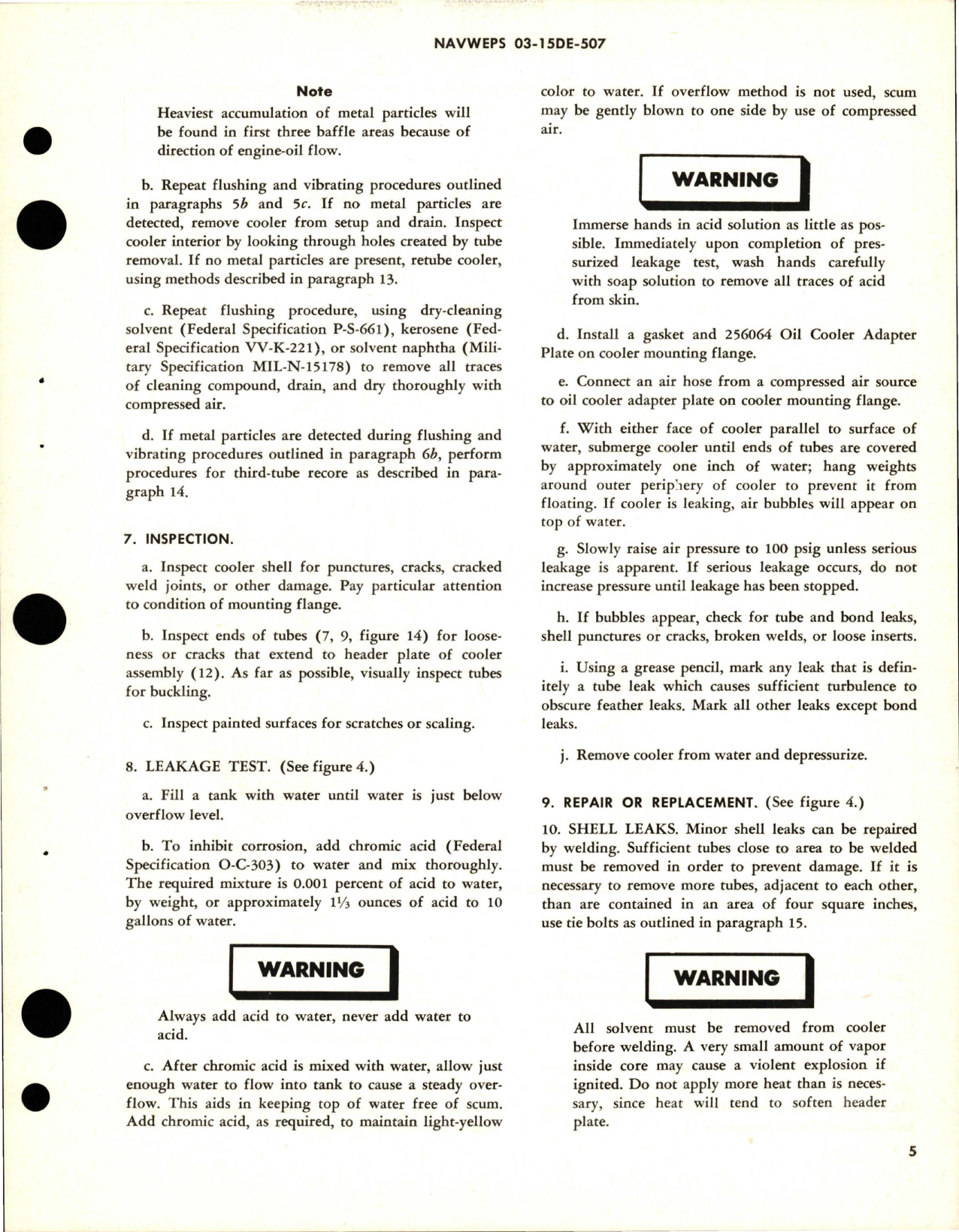 Sample page 7 from AirCorps Library document: Overhaul Instructions with Parts Breakdown for Tubular Oil Cooler - Part 87161-1