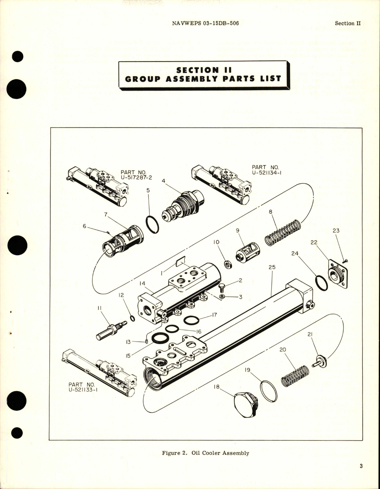 Sample page 5 from AirCorps Library document: Illustrated Parts Breakdown for Oil Cooler Assembly - Parts U-517286-2, U-517287-2, U-521133-1, and U-521134-1
