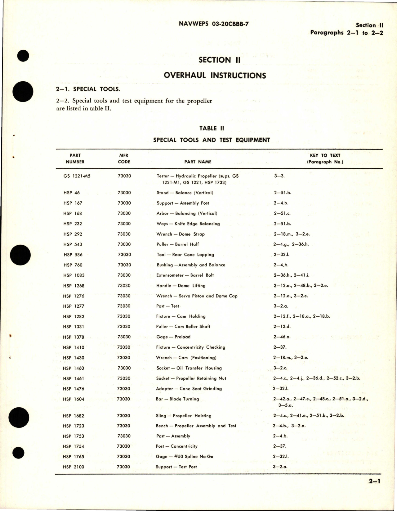 Sample page 7 from AirCorps Library document: Overhaul Instructions for Variable Pitch Aircraft Propeller - Models 43D50-311 and 43D50-321