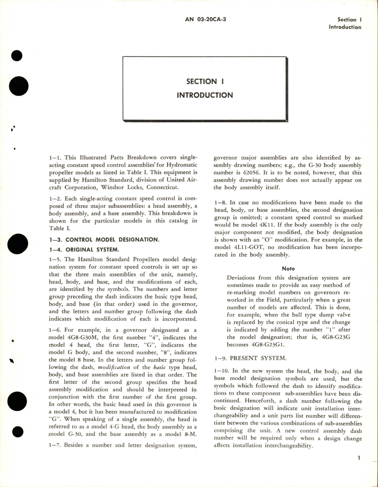 Sample page 5 from AirCorps Library document: Illustrated Parts Breakdown for Single Acting Constant Speed Control Assemblies for Hydromatic Propellers