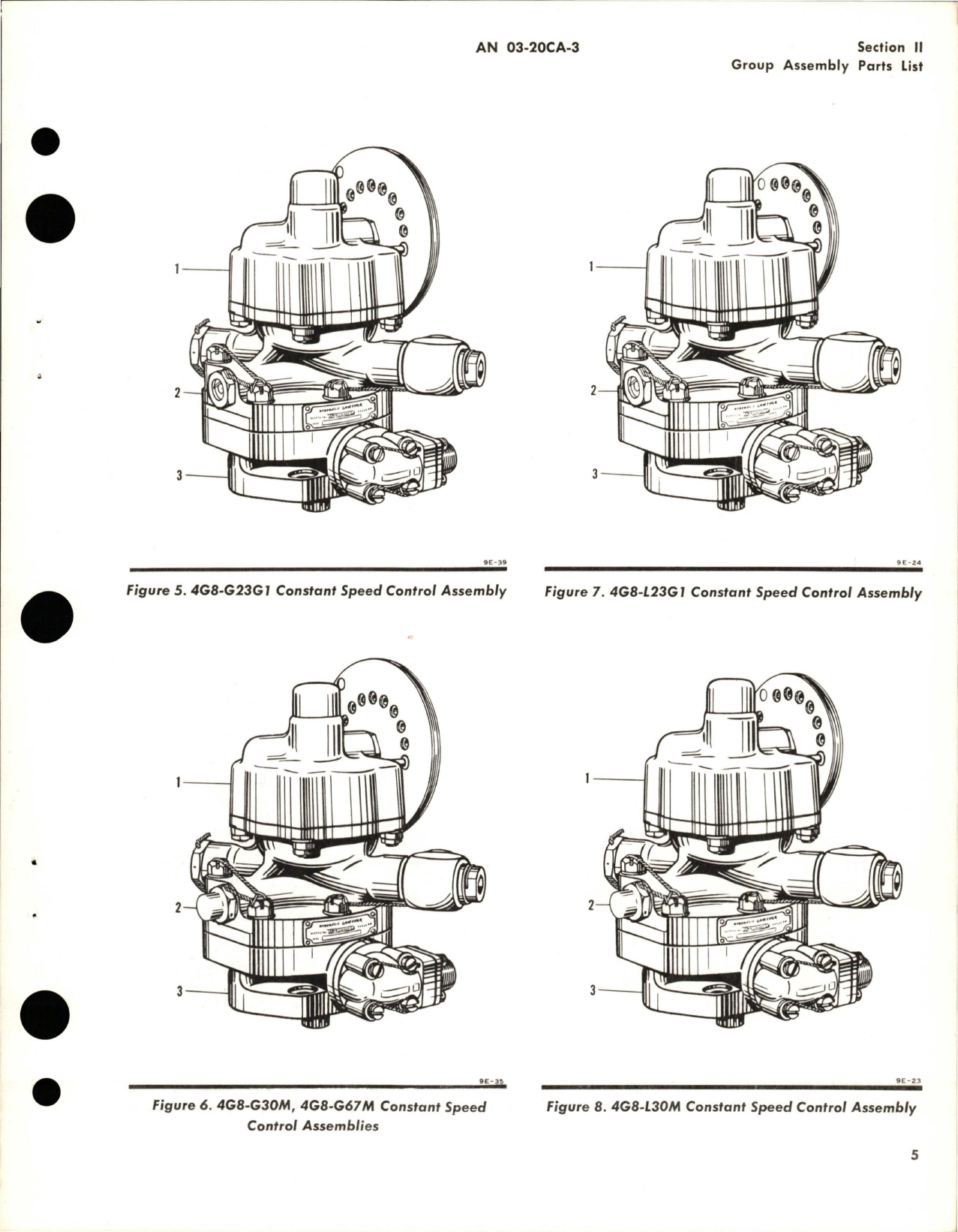 Sample page 9 from AirCorps Library document: Illustrated Parts Breakdown for Single Acting Constant Speed Control Assemblies for Hydromatic Propellers