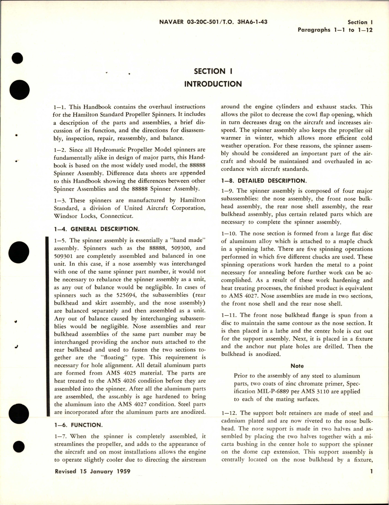 Sample page 5 from AirCorps Library document: Overhaul Instructions for Spinner Assembly