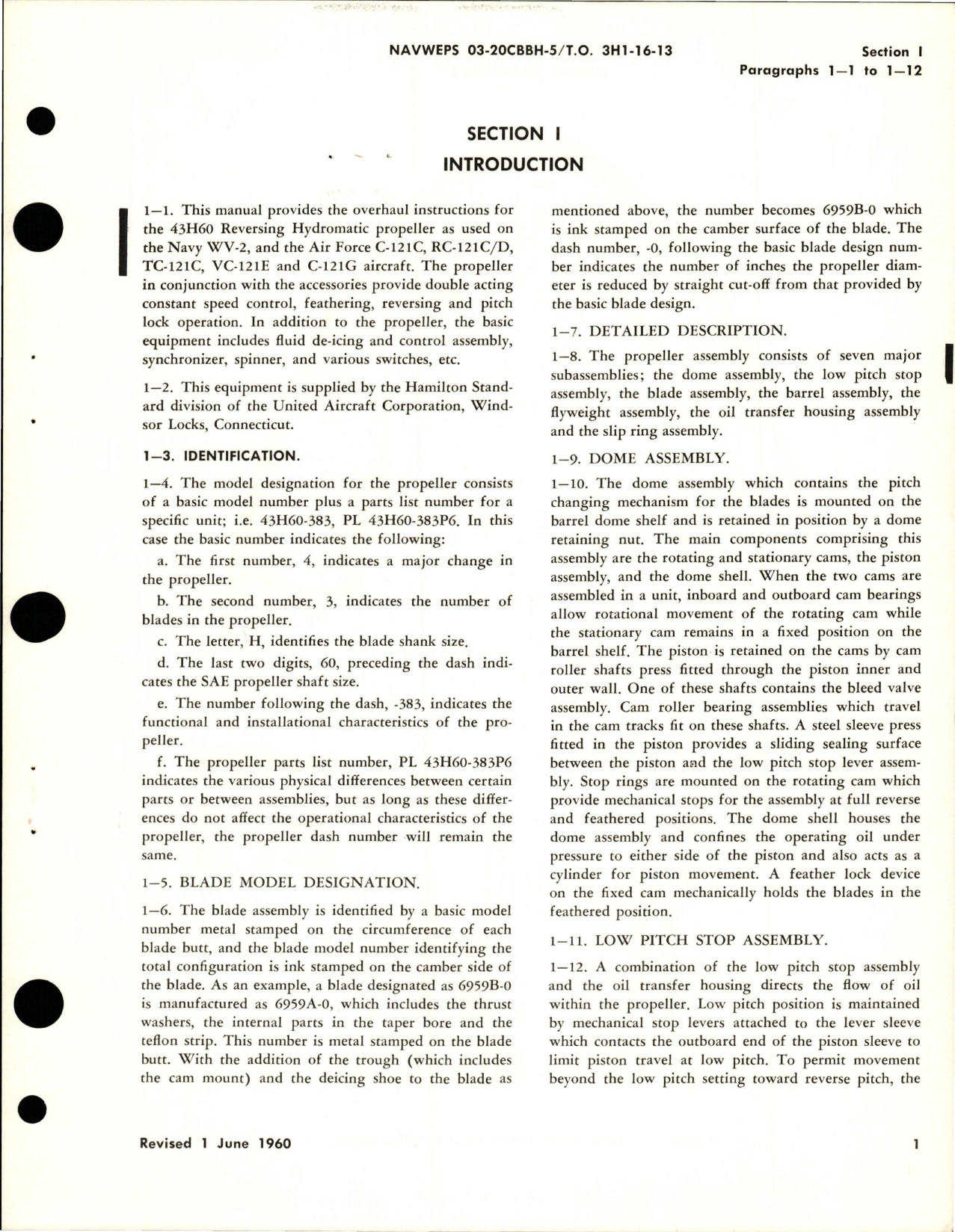 Sample page 5 from AirCorps Library document: Overhaul Instructions for Variable Pitch Propeller - Models 43H60-359, 43H60-383, and 43H60-395